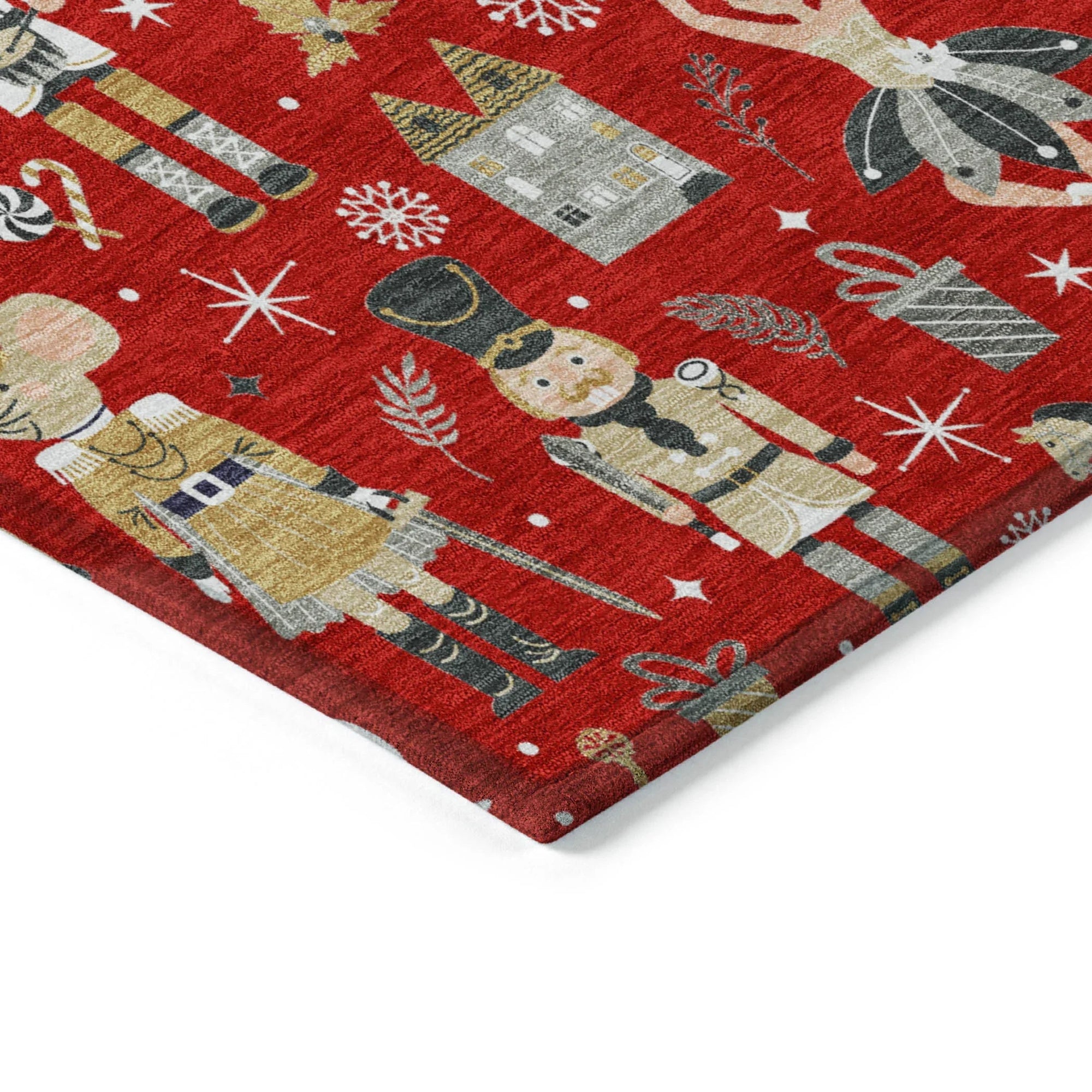 Raeara Red Washable Indoor-Outdoor Rug