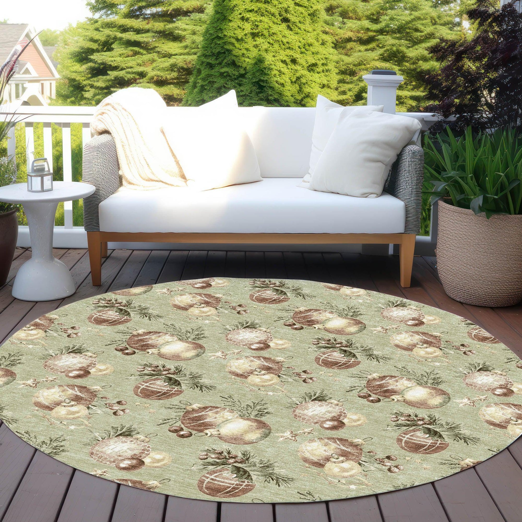Addison Rugs Raearis Aloe Washable Indoor-Outdoor Rug