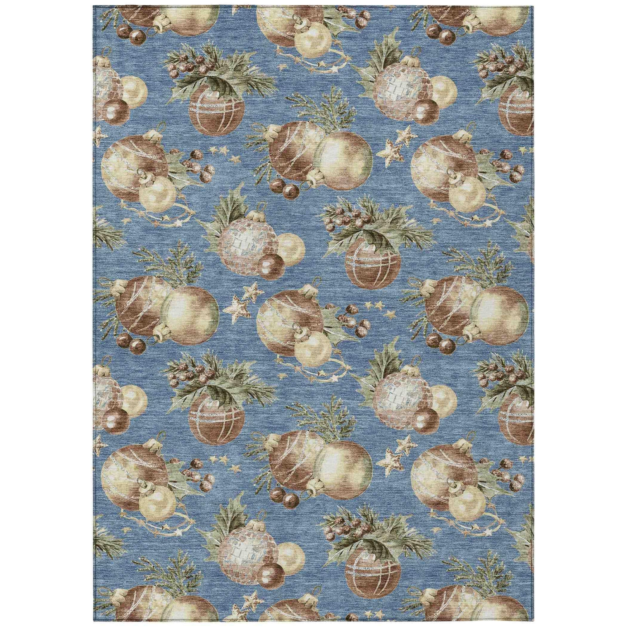 Addison Rugs Raearis Blue Washable Indoor-Outdoor Rug