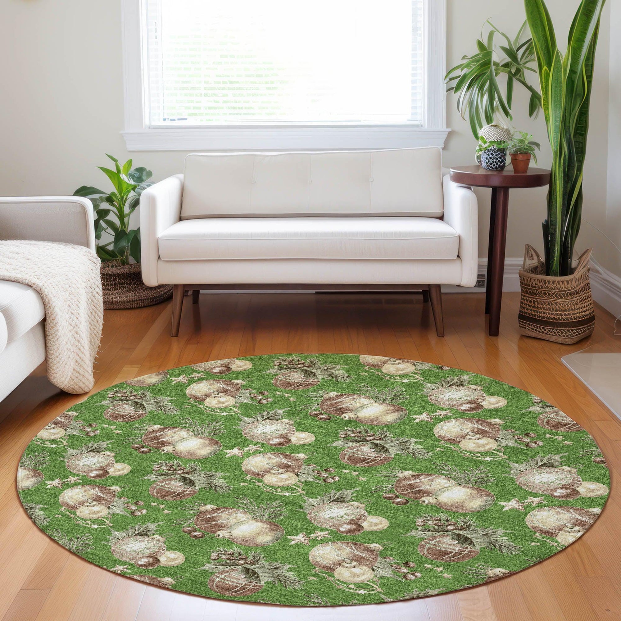 Addison Rugs Raearis Green Washable Indoor-Outdoor Rug