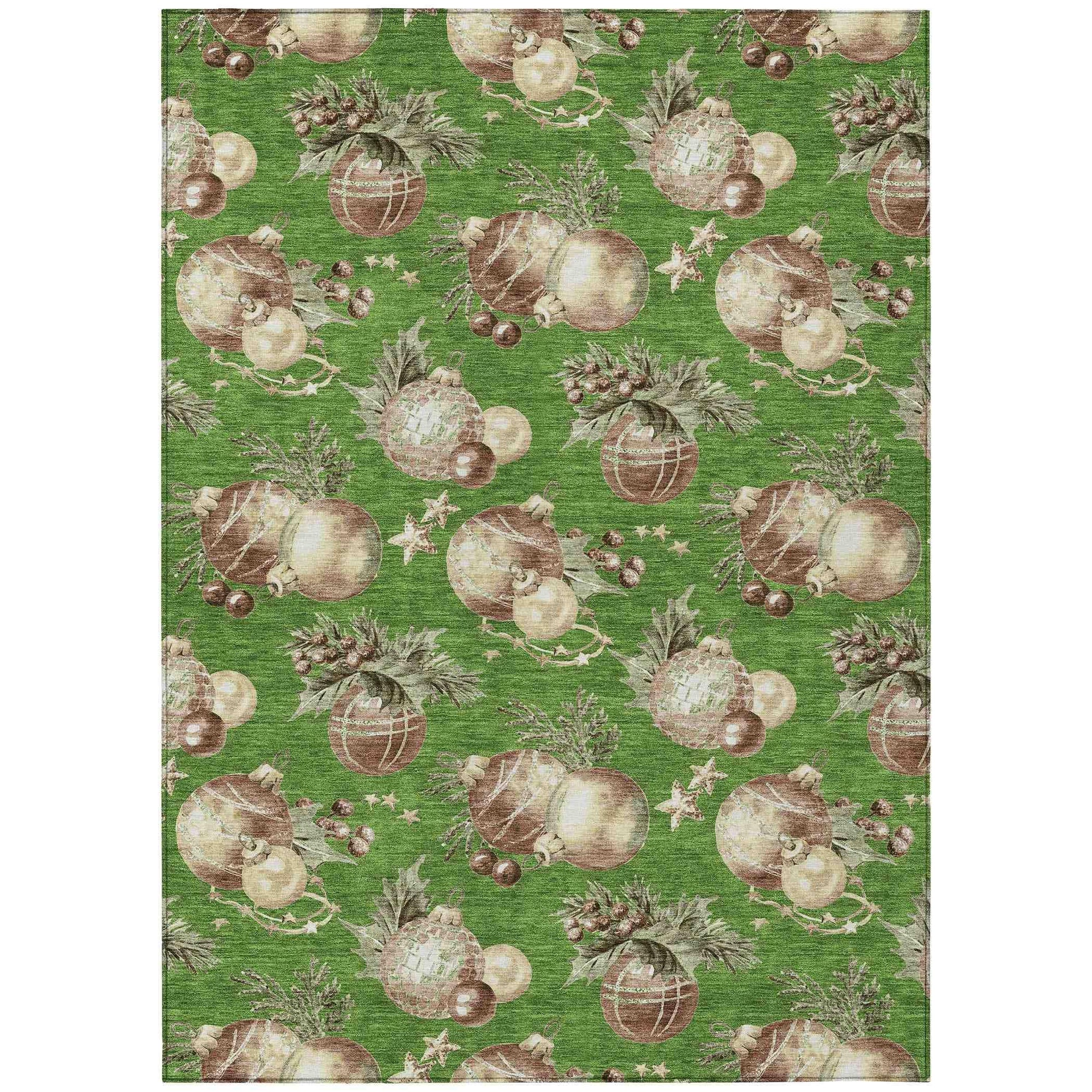 Addison Rugs Raearis Green Washable Indoor-Outdoor Rug
