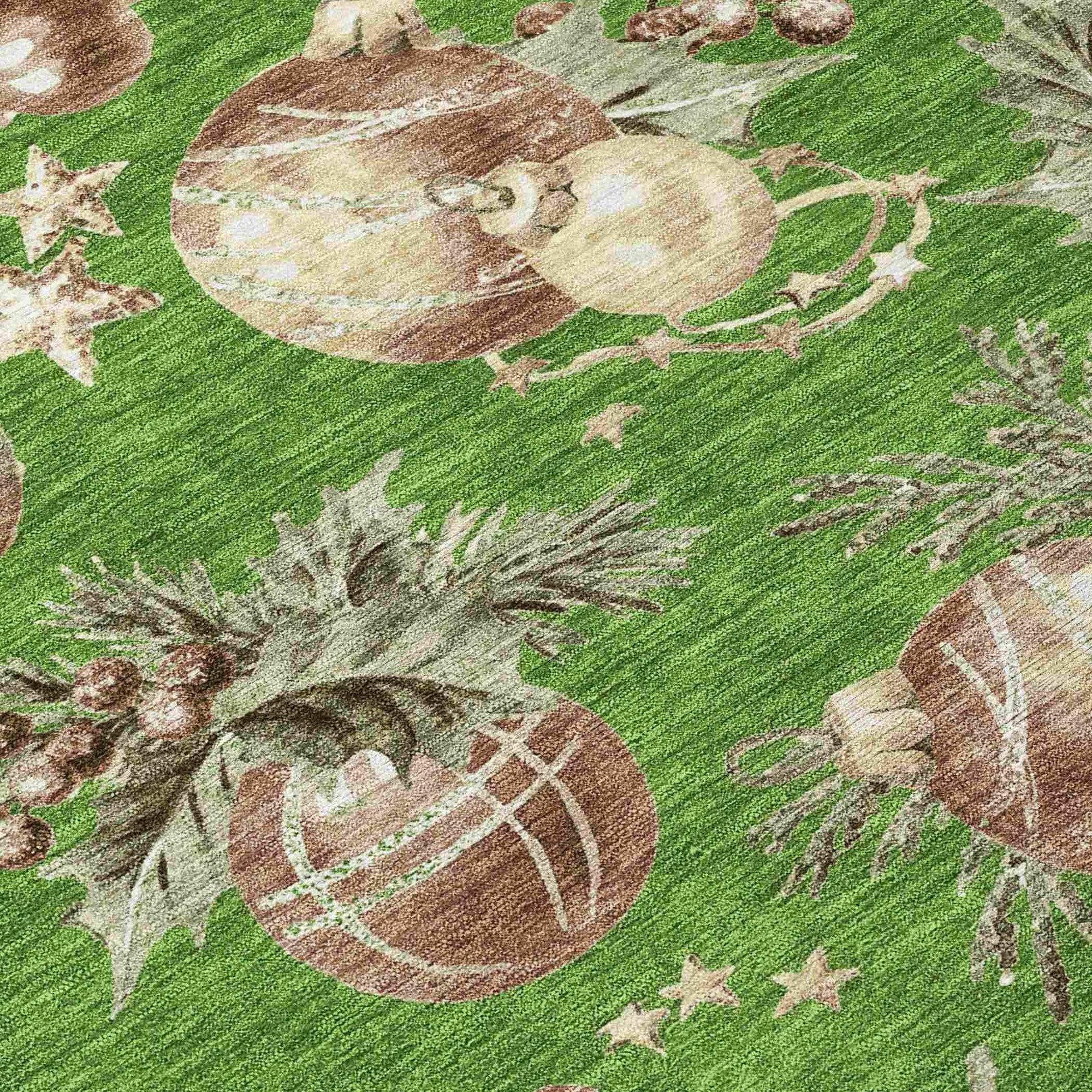 Addison Rugs Raearis Green Washable Indoor-Outdoor Rug
