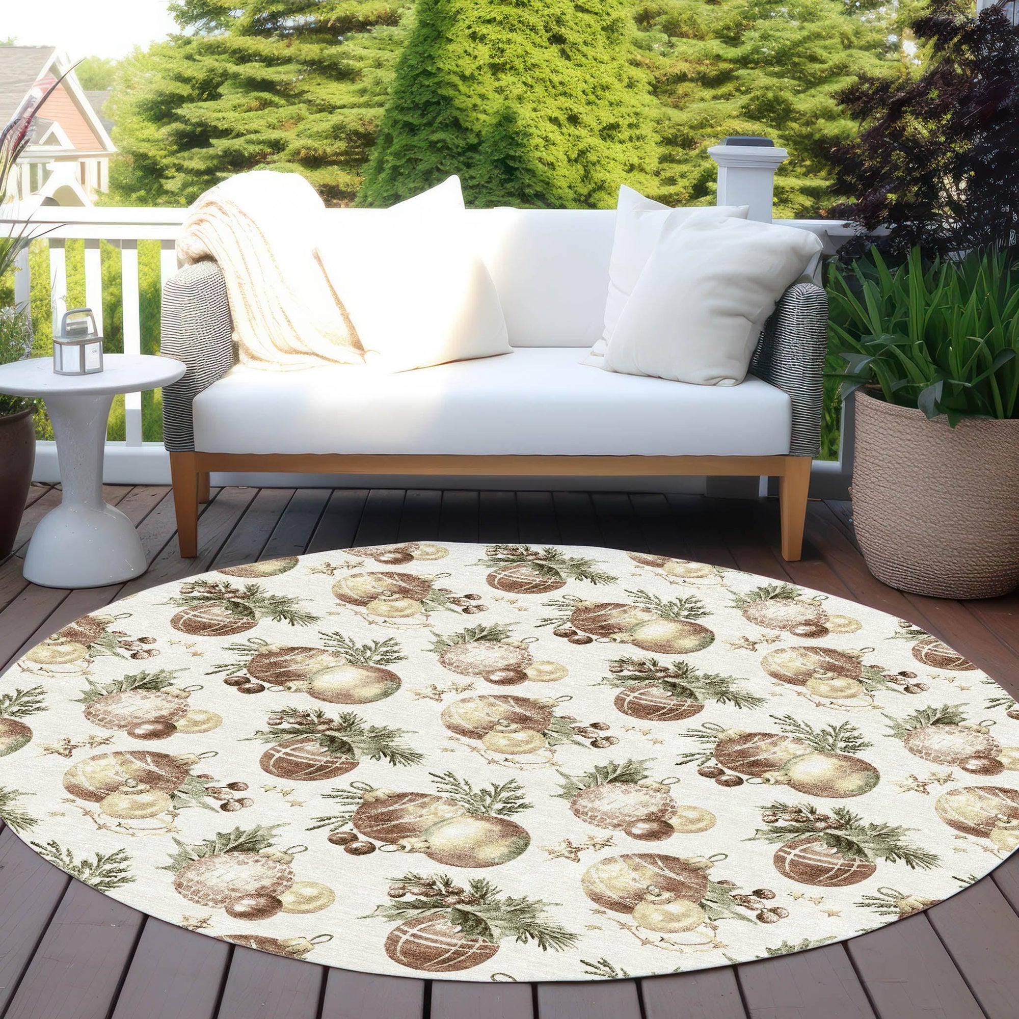 Addison Rugs Raearis Ivory Washable Indoor-Outdoor Rug
