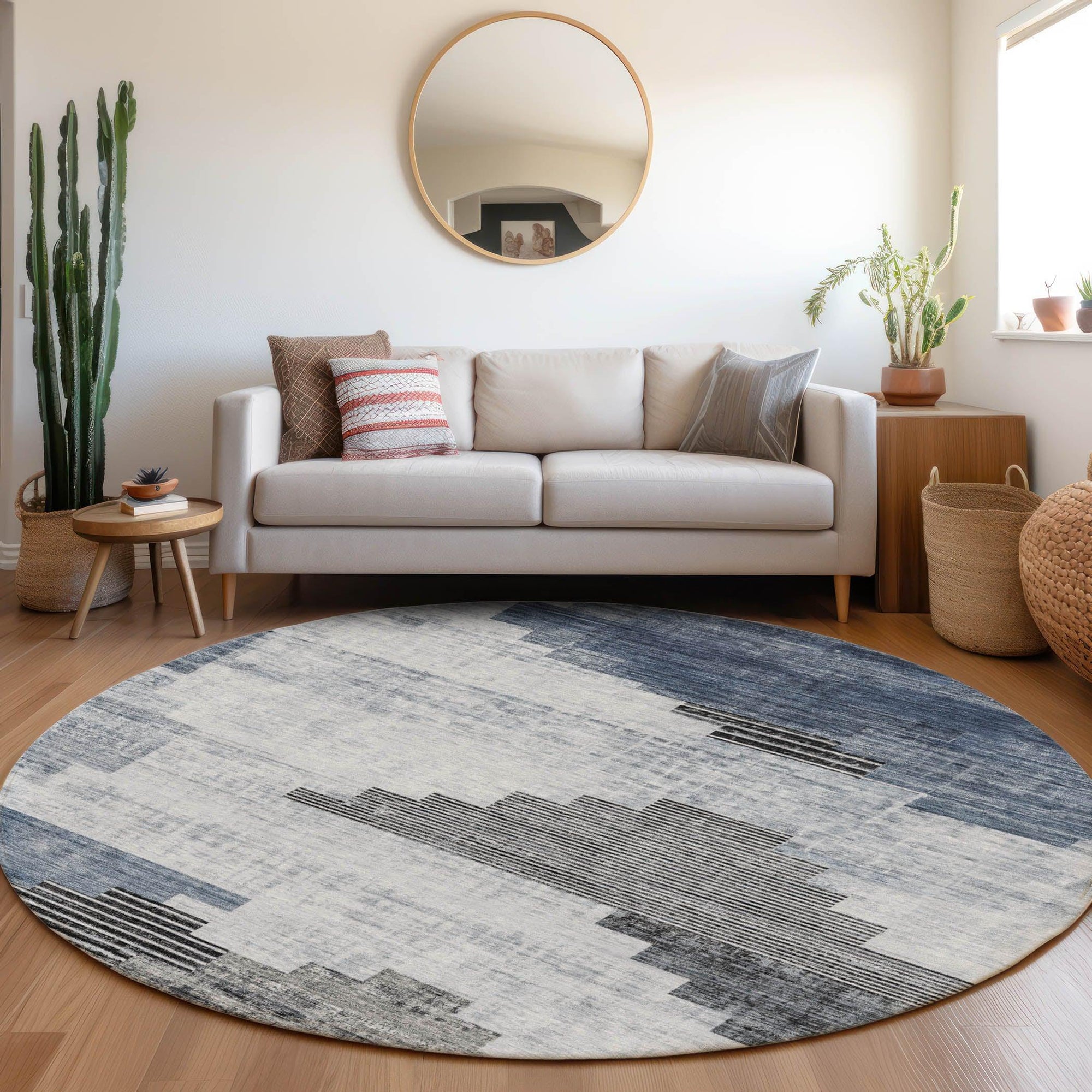 Addison Rugs Raeel Blue Washable Indoor-Outdoor Rug