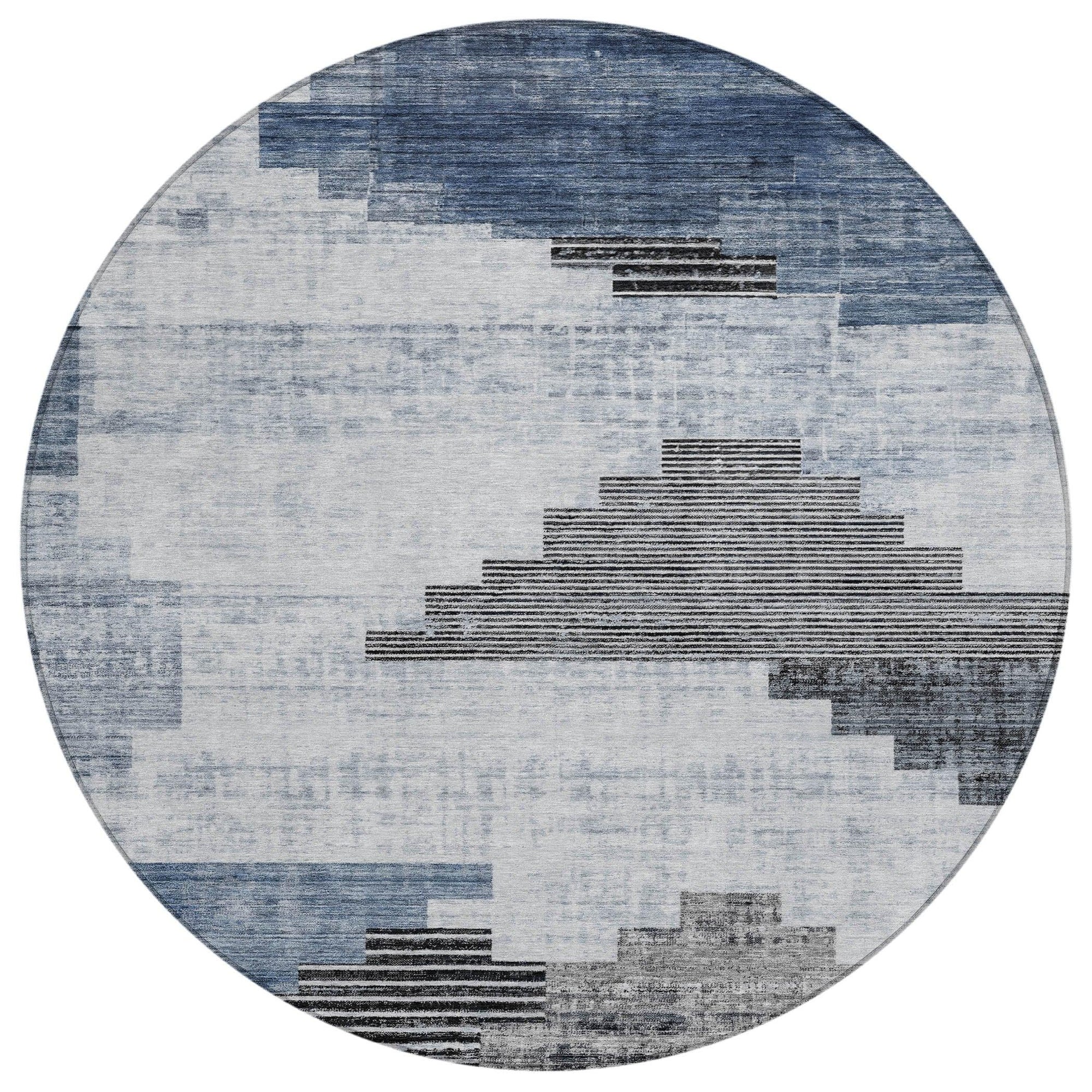 Addison Rugs Raeel Blue Washable Indoor-Outdoor Rug