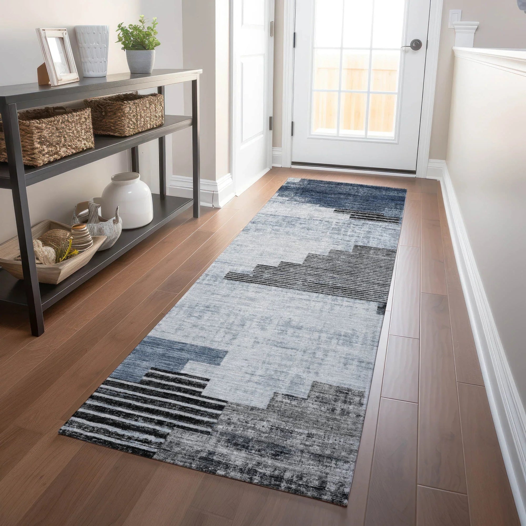 Addison Rugs Raeel Blue Washable Indoor-Outdoor Rug