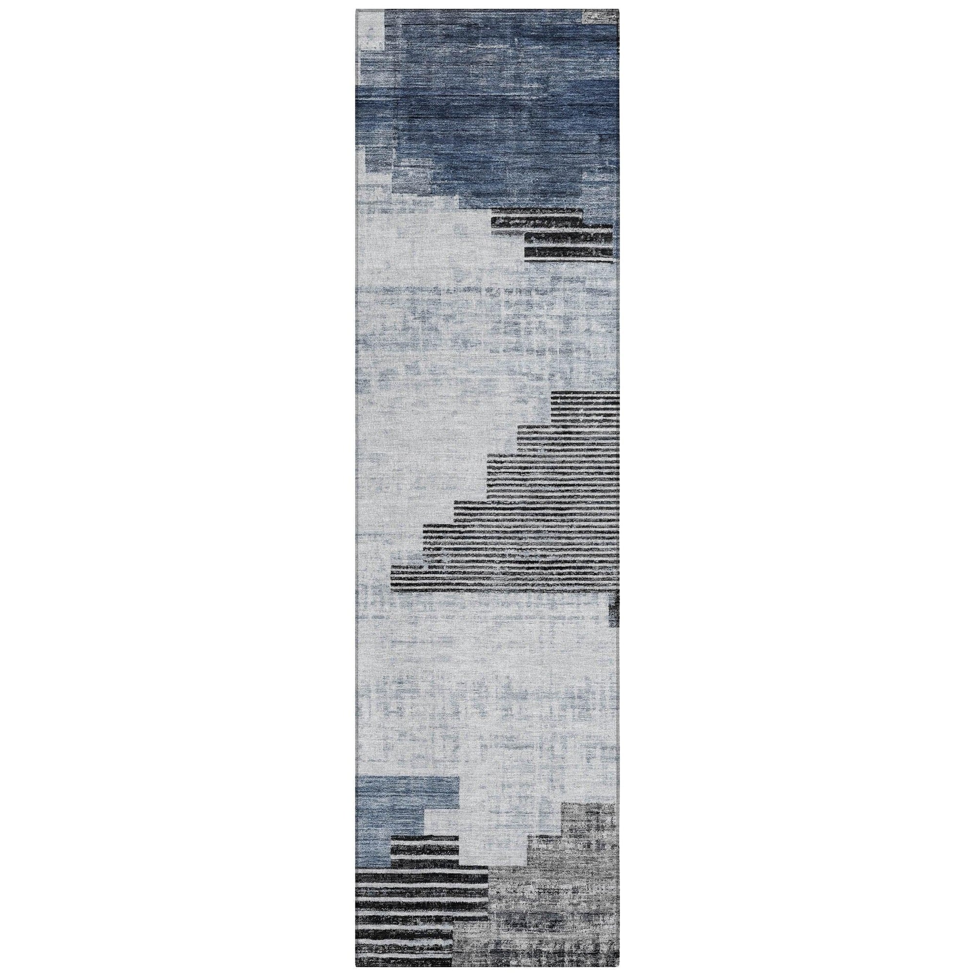 Addison Rugs Raeel Blue Washable Indoor-Outdoor Rug