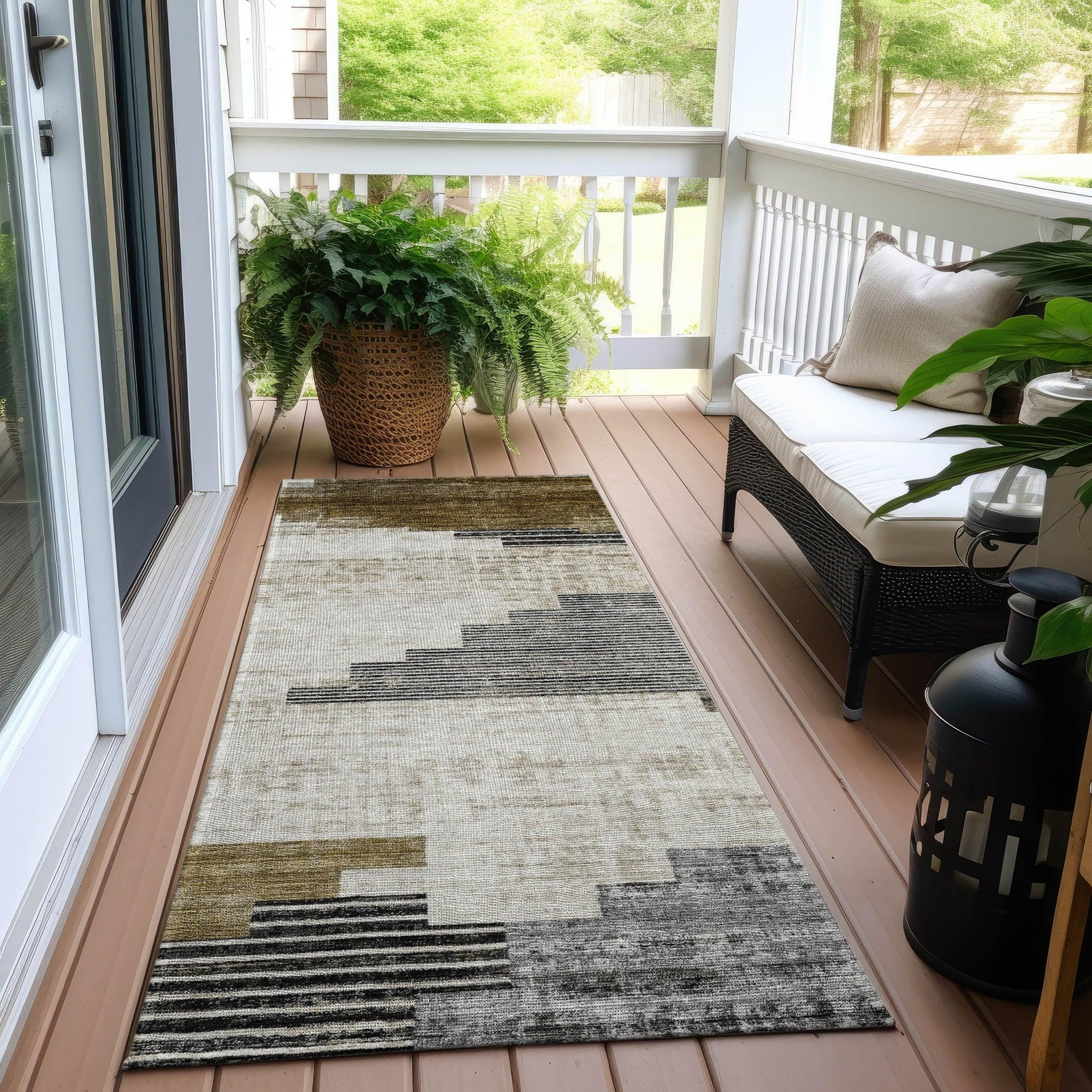 Addison Rugs Raeel Brown Washable Indoor-Outdoor Rug