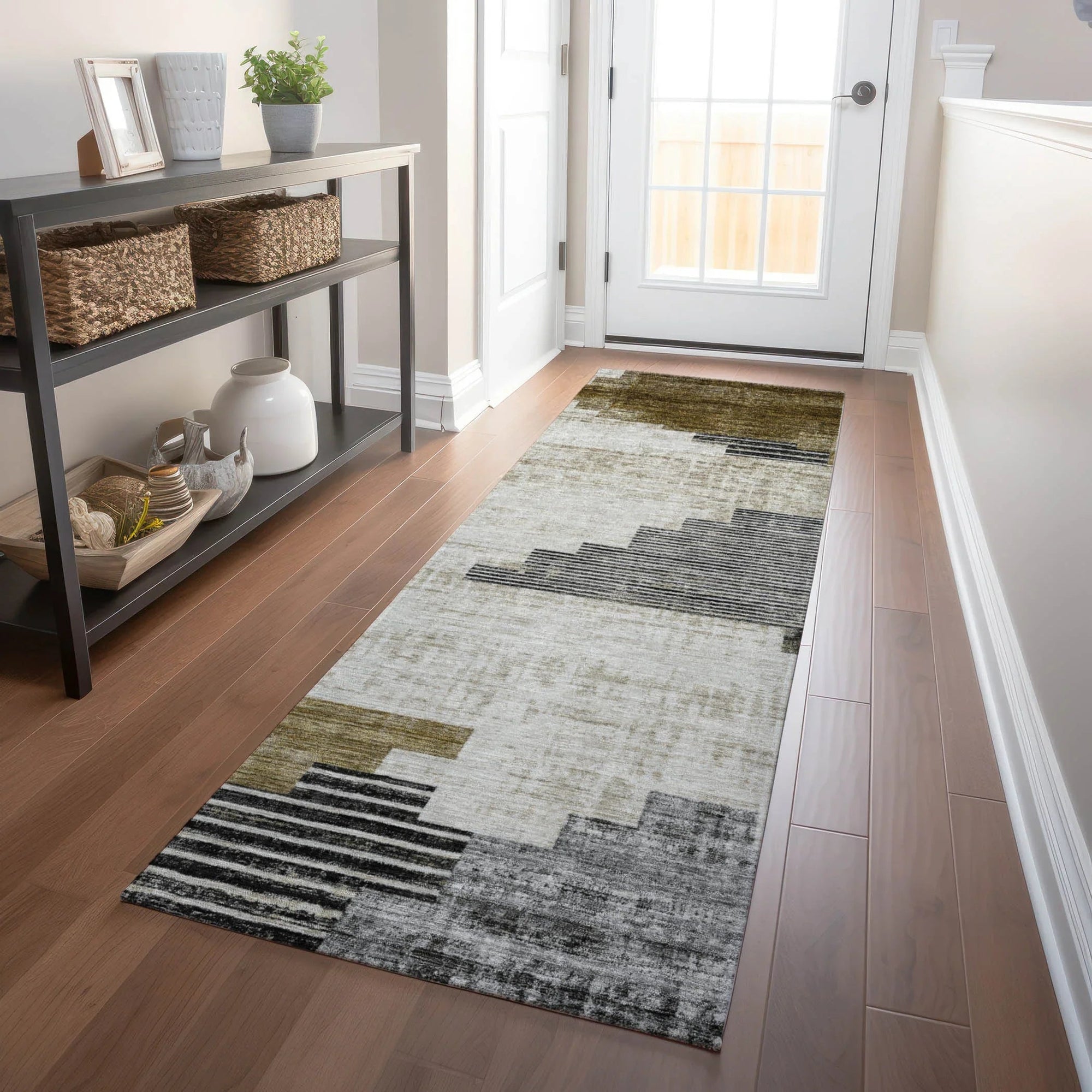 Addison Rugs Raeel Brown Washable Indoor-Outdoor Rug