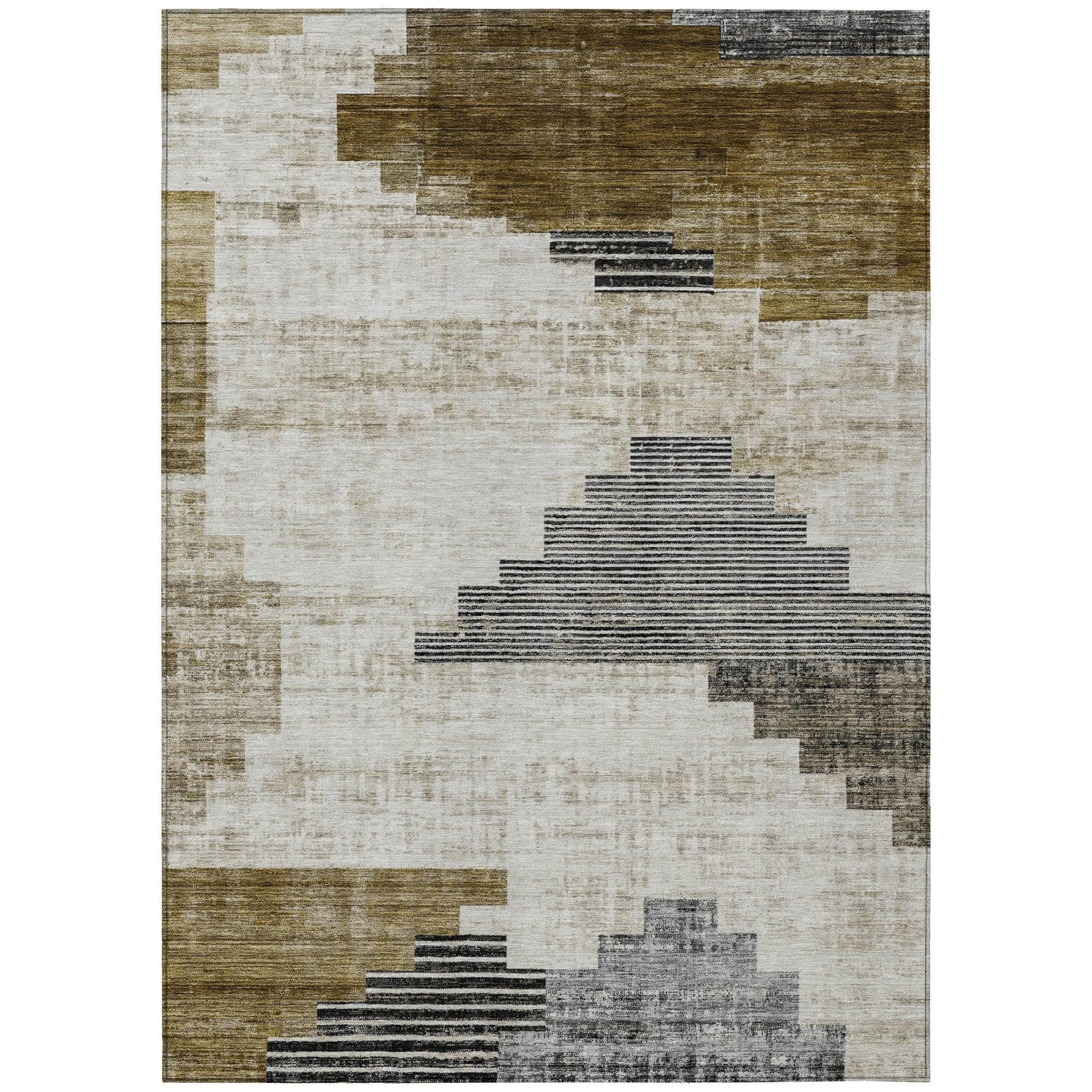 Addison Rugs Raeel Brown Washable Indoor-Outdoor Rug