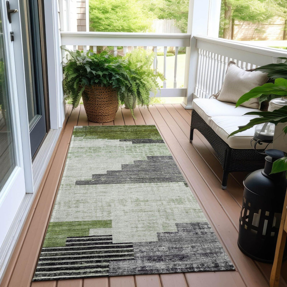 Raeel Fern Washable Indoor-Outdoor Rug - Area Rug, Ships in 2-3 Days - view 9