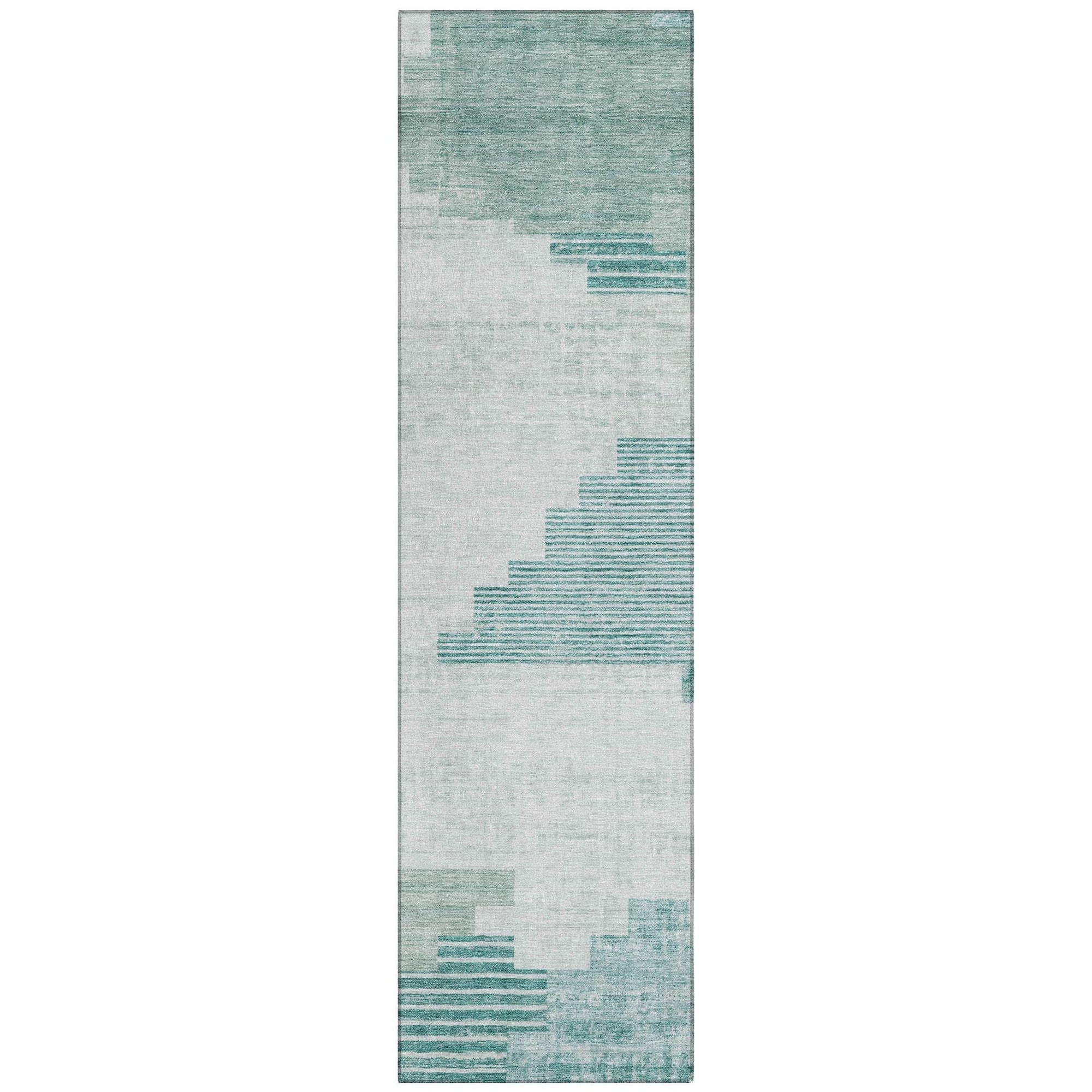 Addison Rugs Raeel Teal Washable Indoor-Outdoor Rug