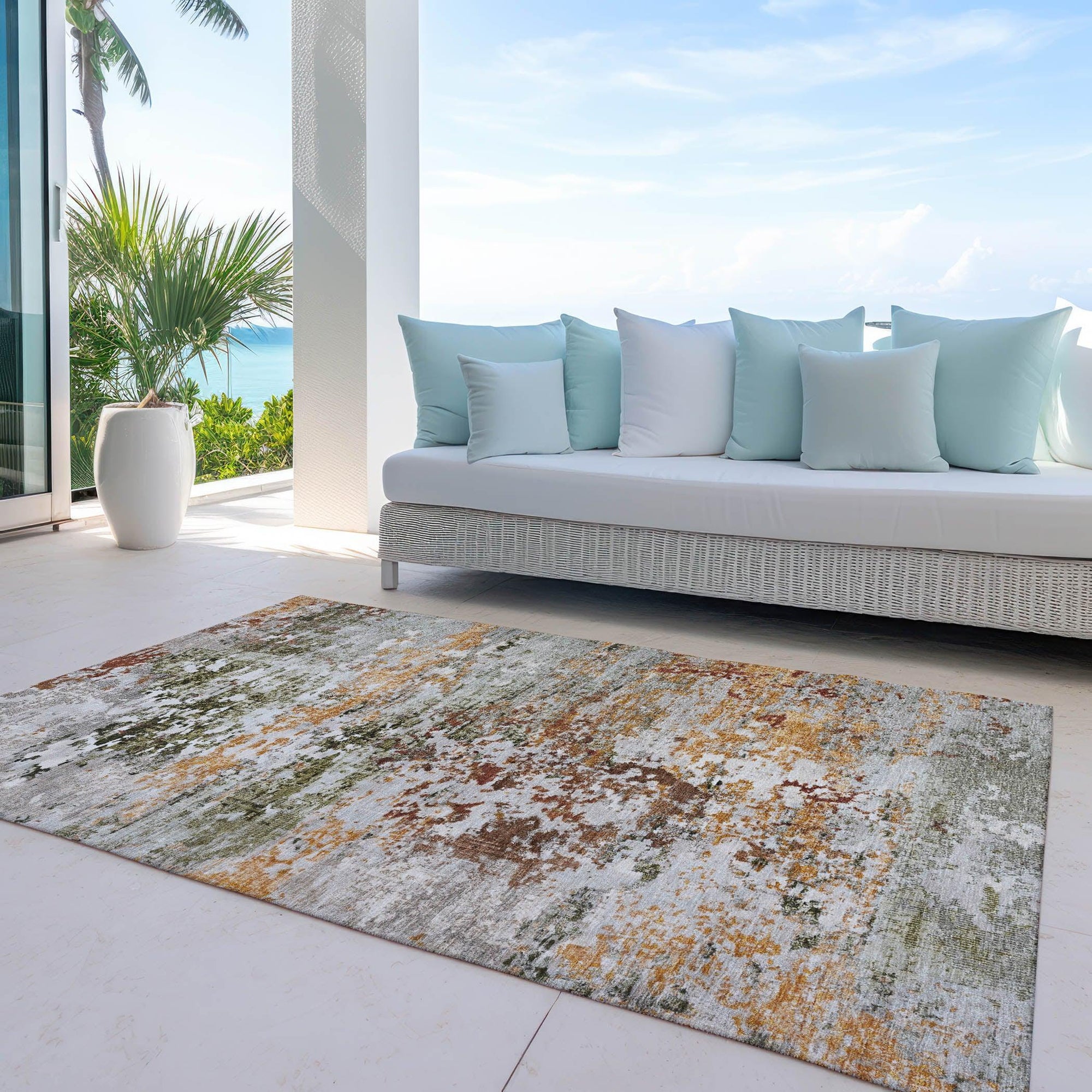 Addison Rugs Raeira Terracotta Washable Indoor-Outdoor Rug