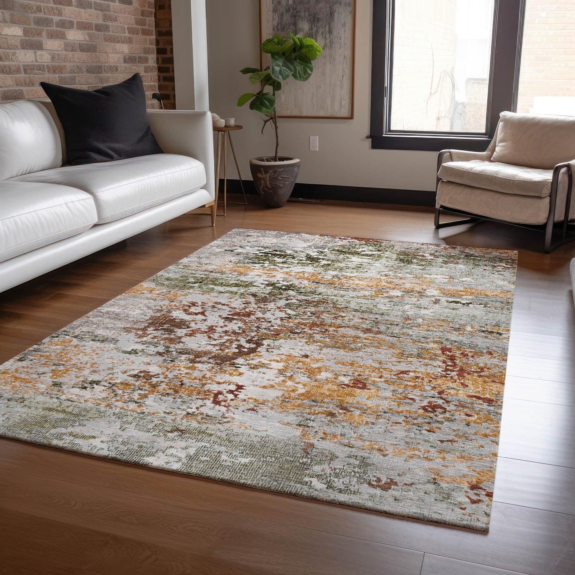 Addison Rugs Raeira Terracotta Washable Indoor-Outdoor Rug