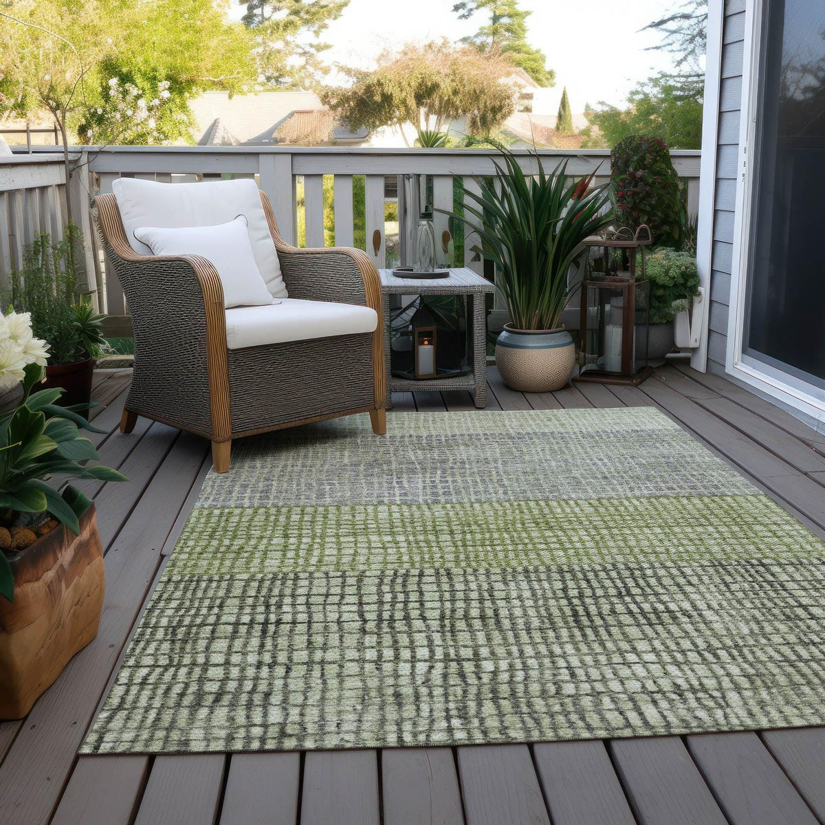 Raeon Aloe Washable Indoor-Outdoor Rug - Area Rug, Ships in 2-3 Days - view 3
