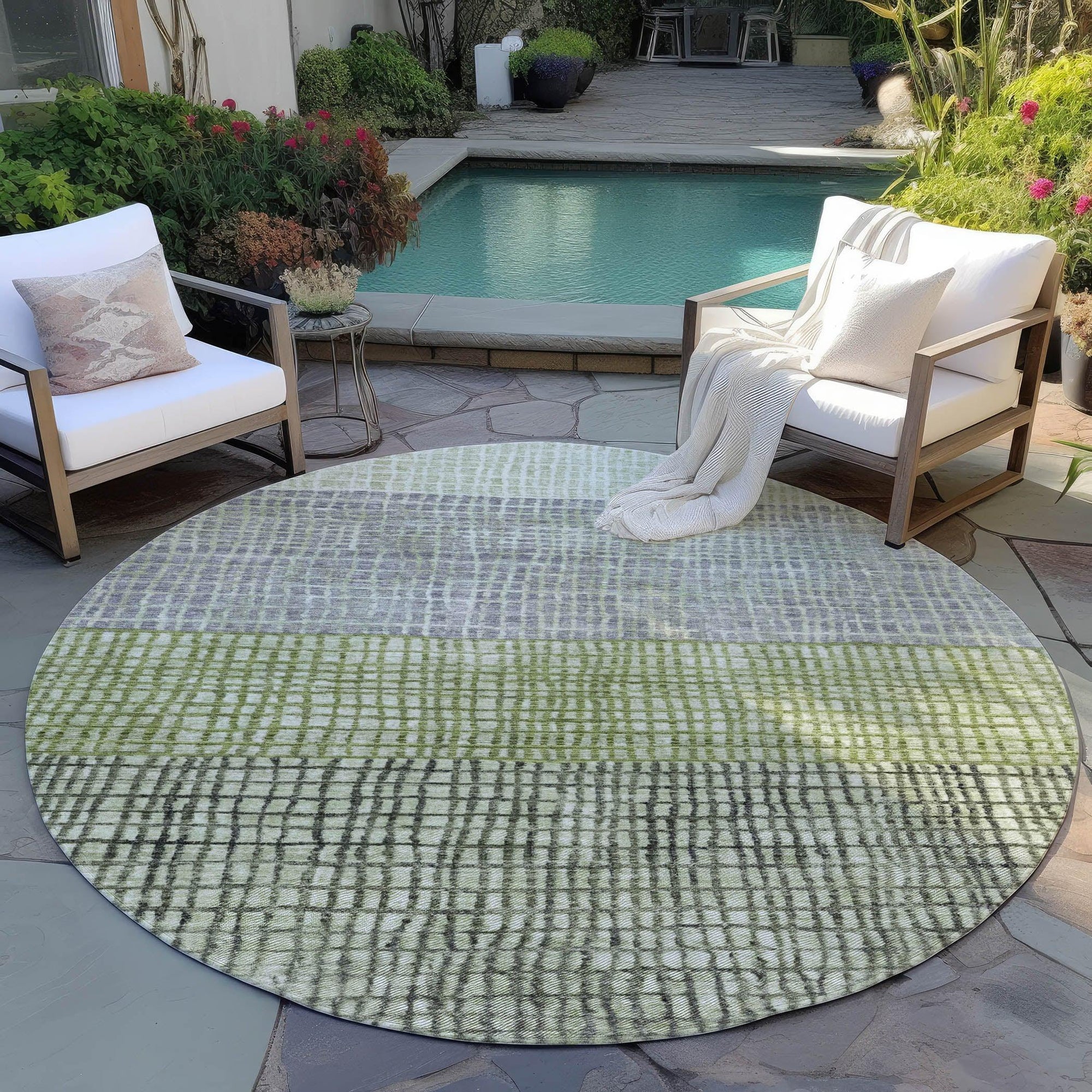 Raeon Aloe Washable Indoor-Outdoor Rug