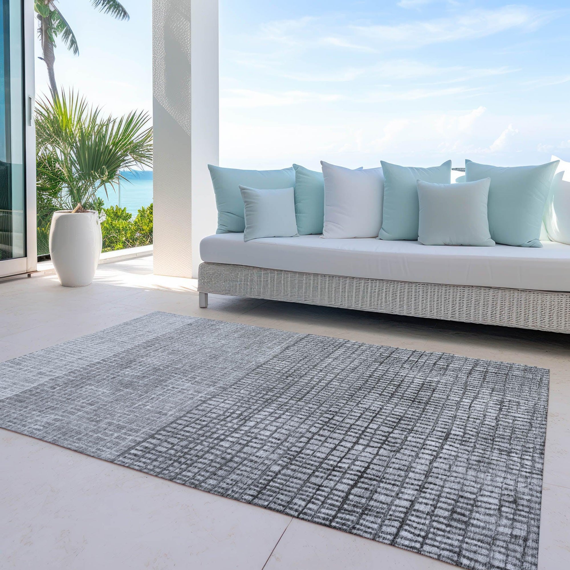 Addison Rugs Raeon Gray Washable Indoor-Outdoor Rug