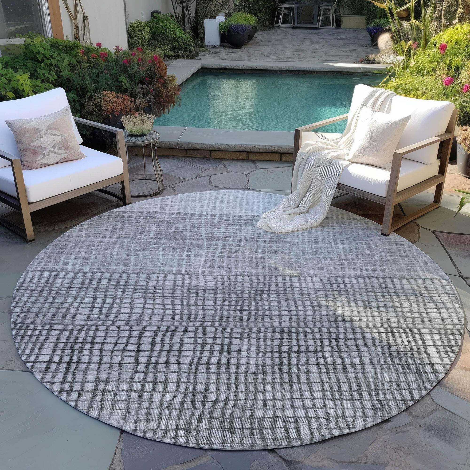 Addison Rugs Raeon Gray Washable Indoor-Outdoor Rug