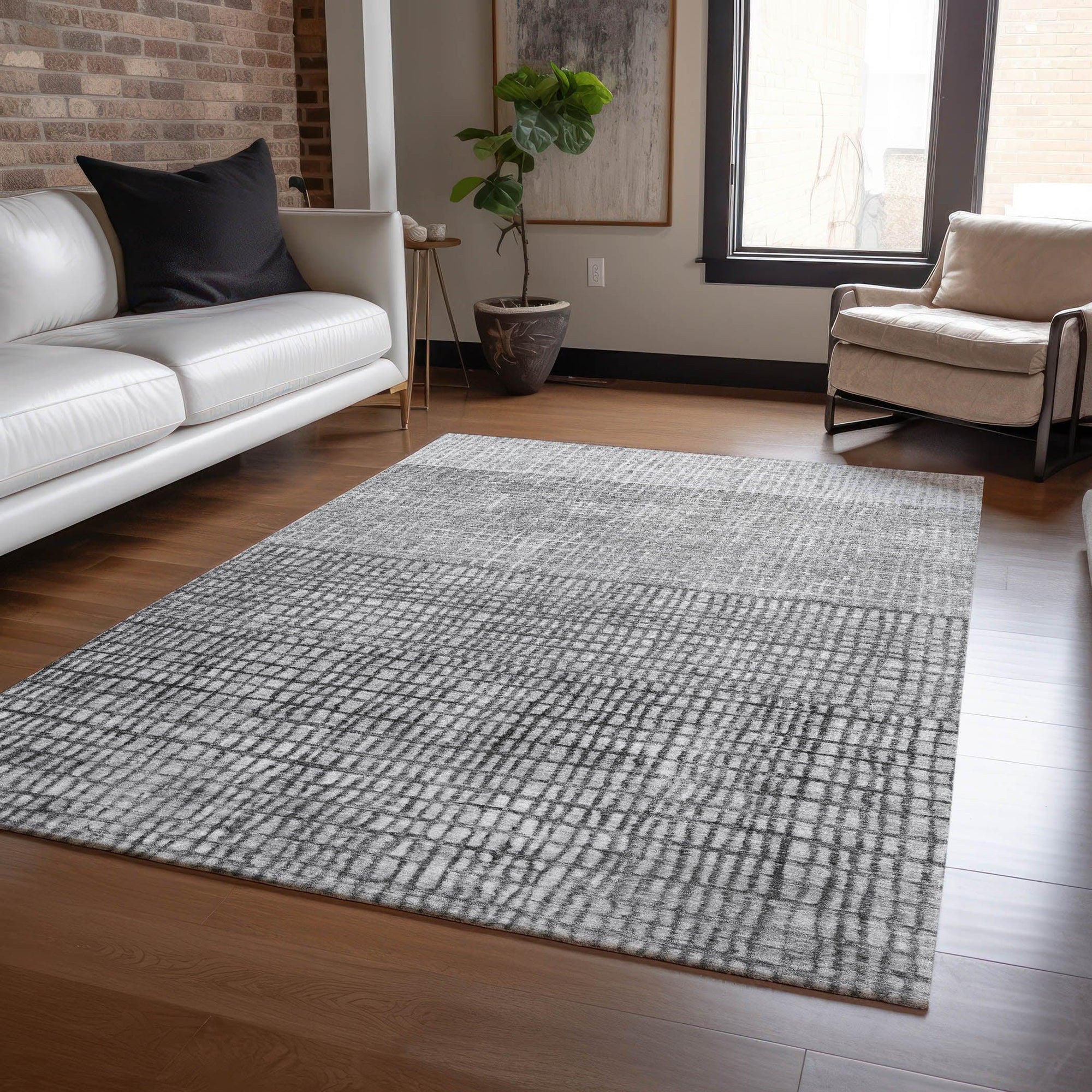 Addison Rugs Raeon Gray Washable Indoor-Outdoor Rug