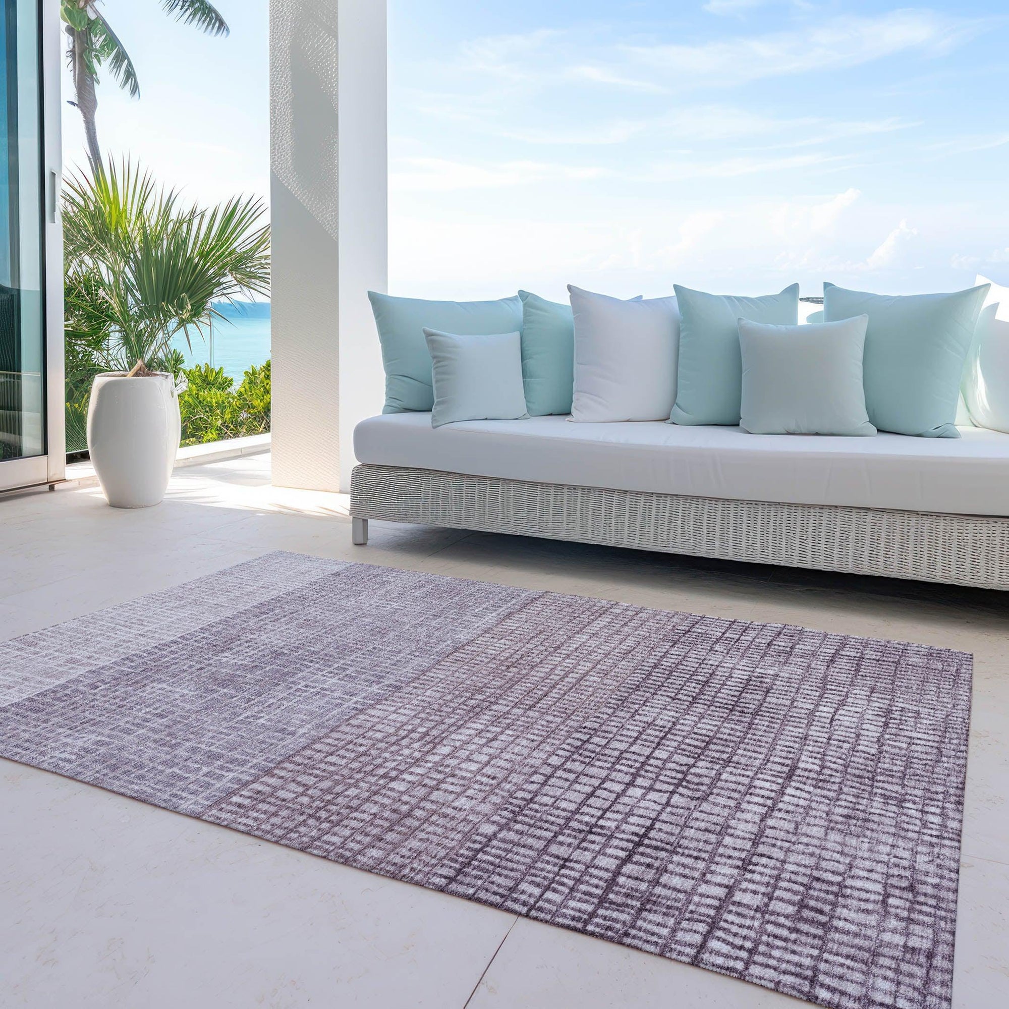 Addison Rugs Raeon Purple Washable Indoor-Outdoor Rug