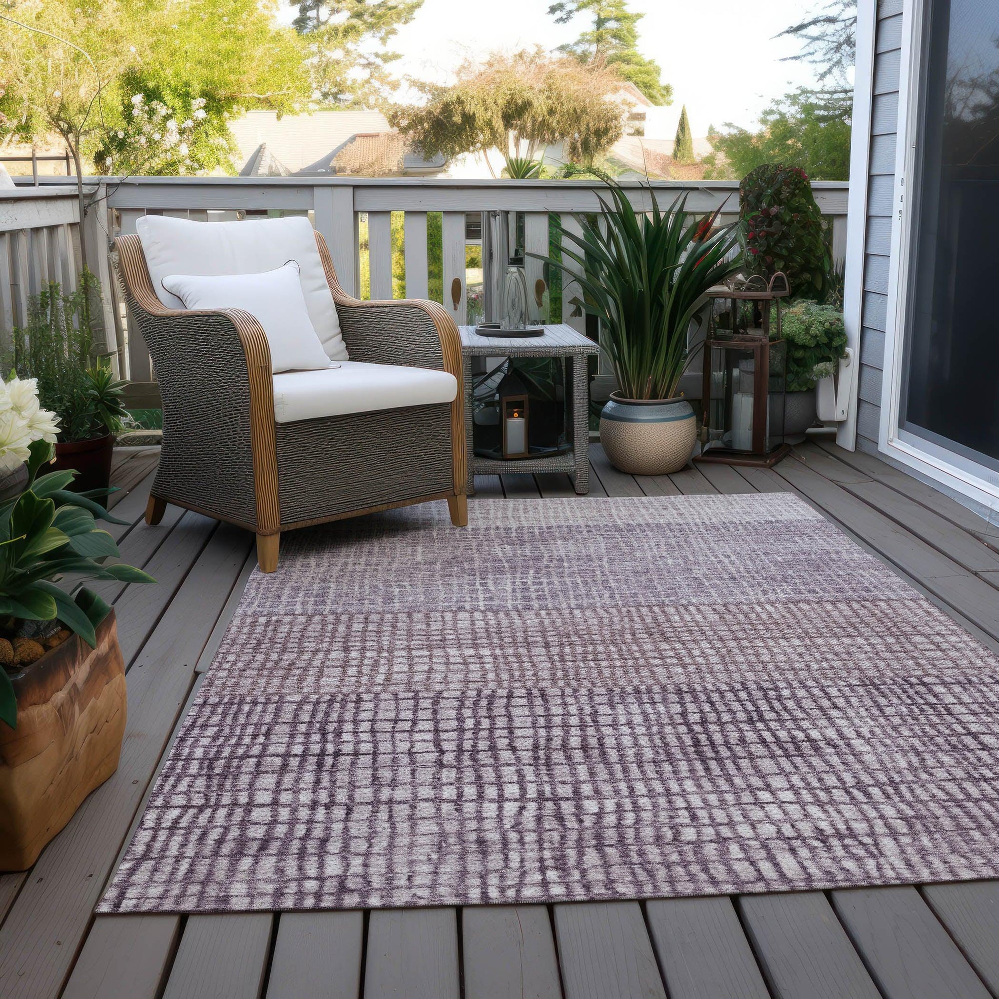 Addison Rugs Raeon Purple Washable Indoor-Outdoor Rug