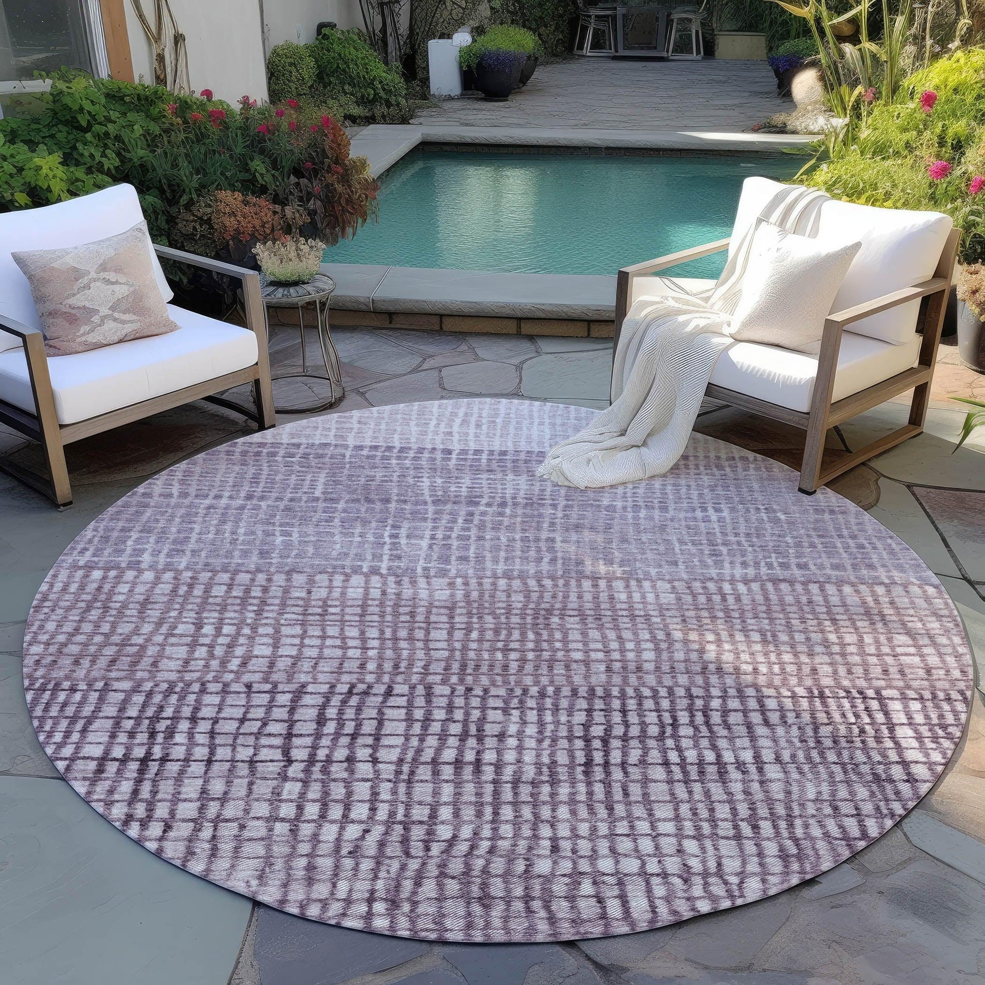 Addison Rugs Raeon Purple Washable Indoor-Outdoor Rug