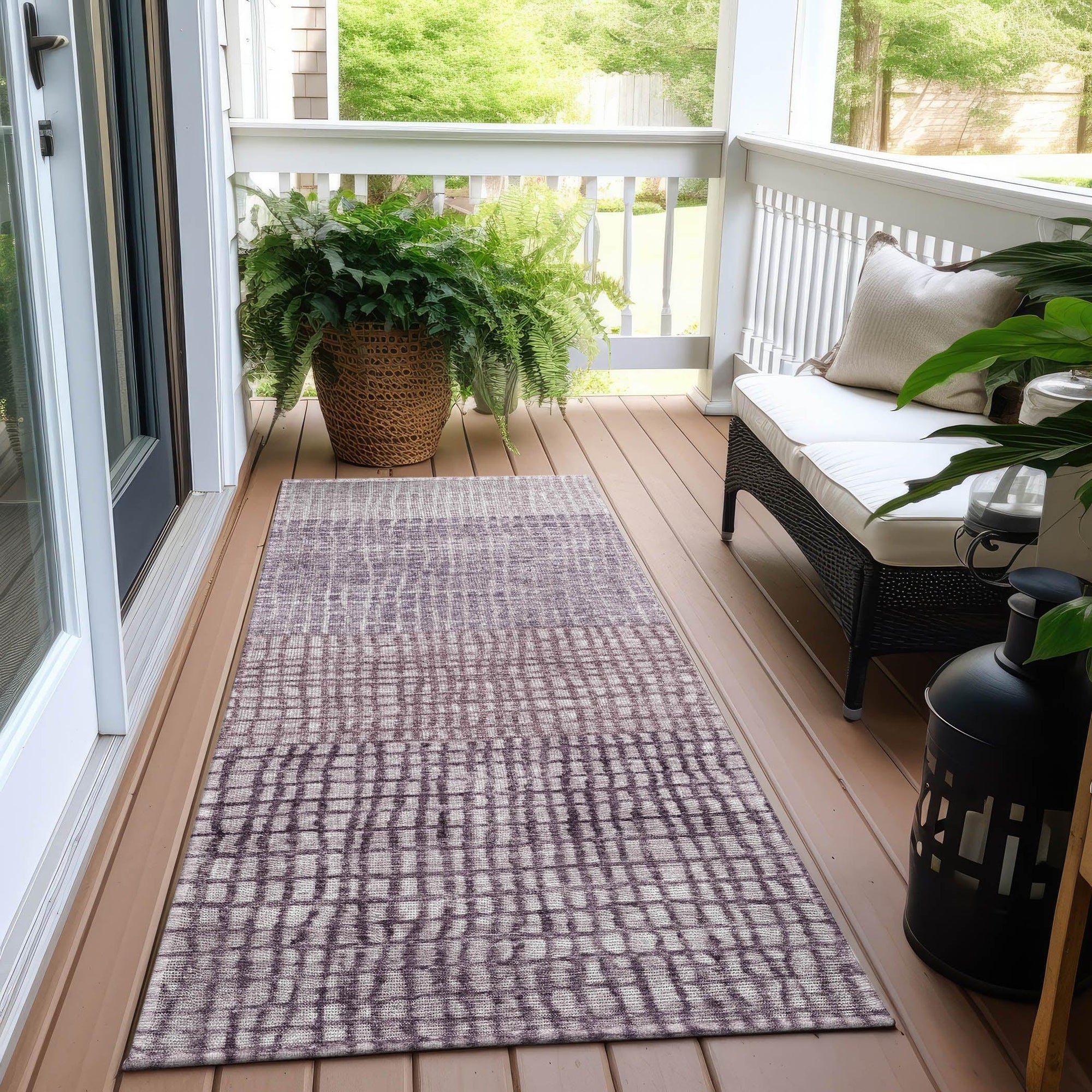Addison Rugs Raeon Purple Washable Indoor-Outdoor Rug