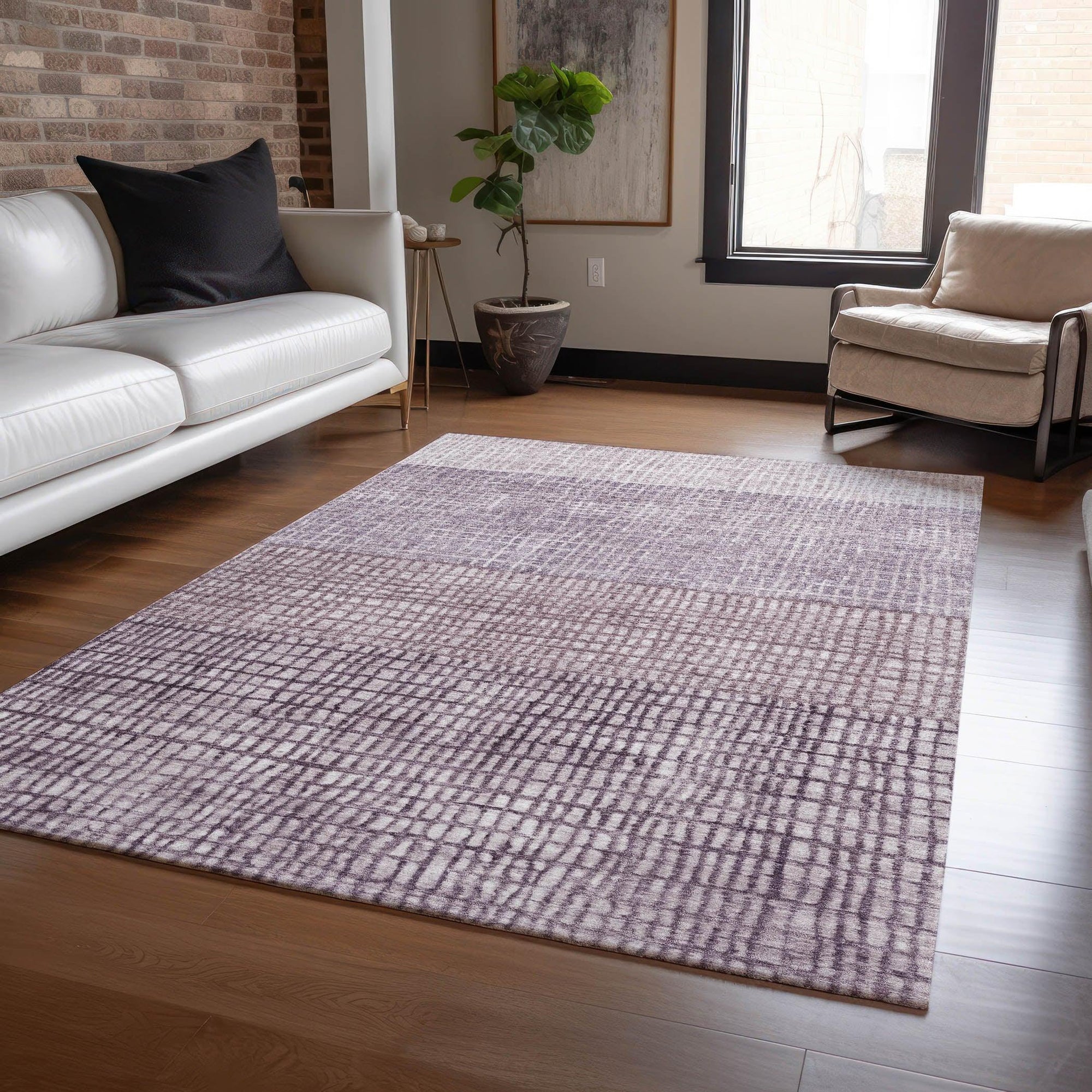 Addison Rugs Raeon Purple Washable Indoor-Outdoor Rug