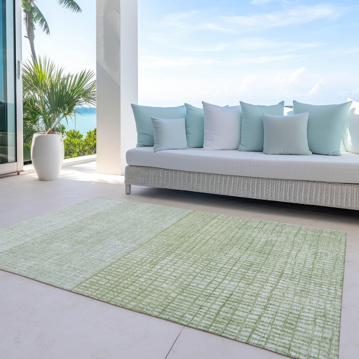 Addison Rugs Raeon Green Washable Indoor-Outdoor Rug