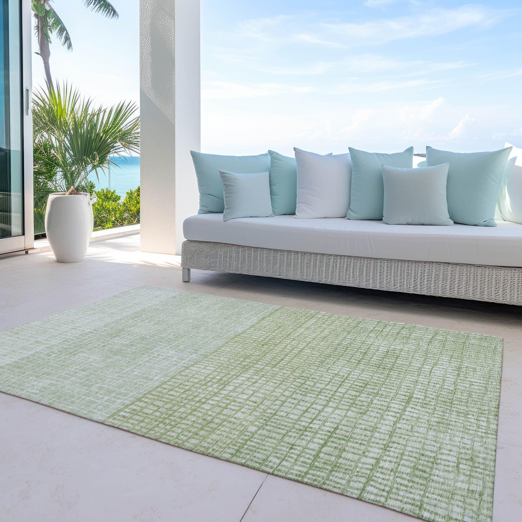 Addison Rugs Raeon Green Washable Indoor-Outdoor Rug