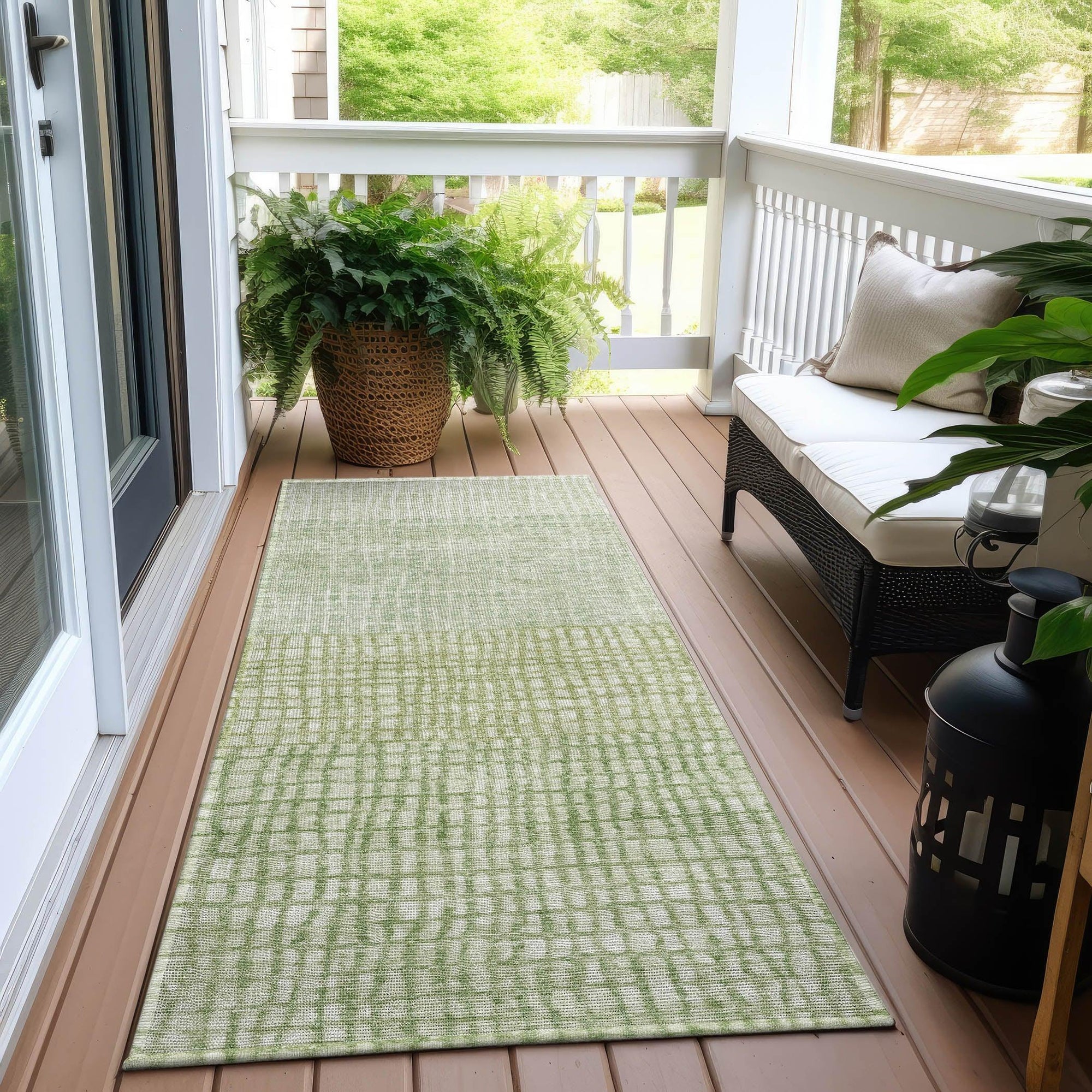 Addison Rugs Raeon Green Washable Indoor-Outdoor Rug
