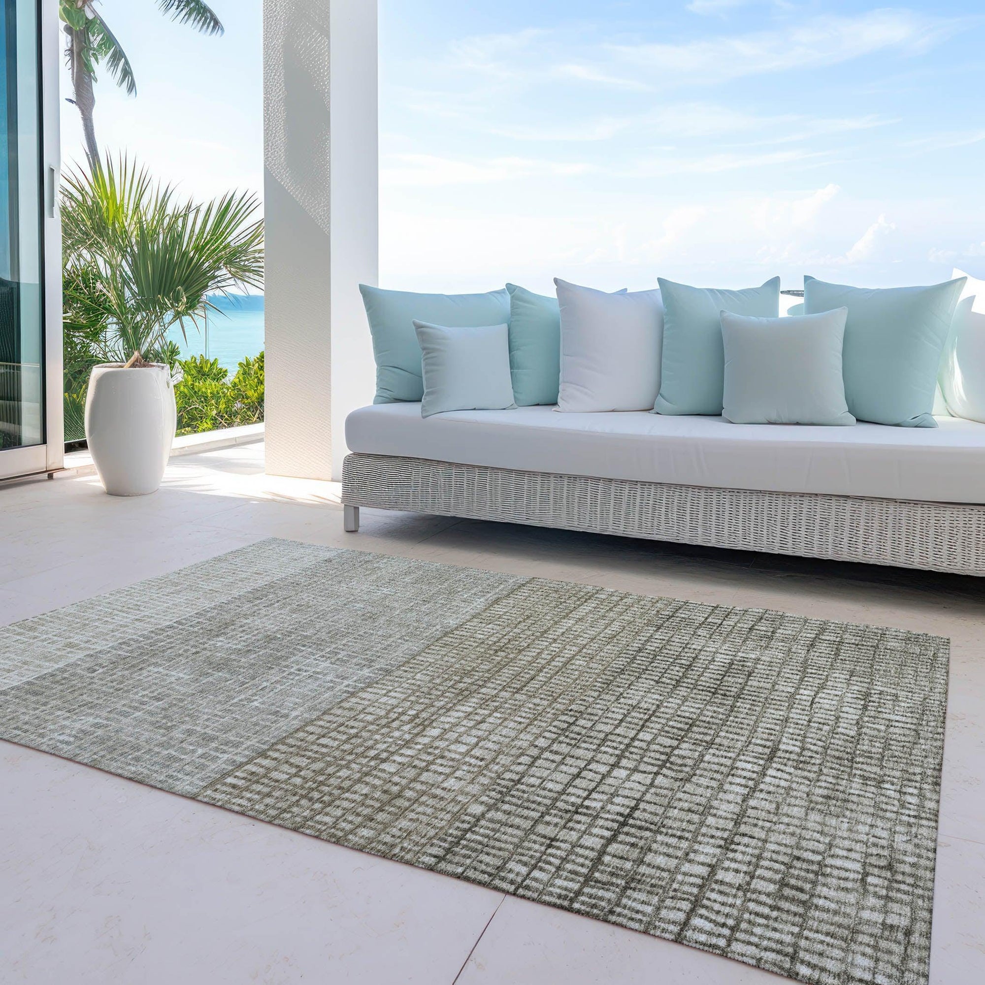 Addison Rugs Raeon Taupe Washable Indoor-Outdoor Rug