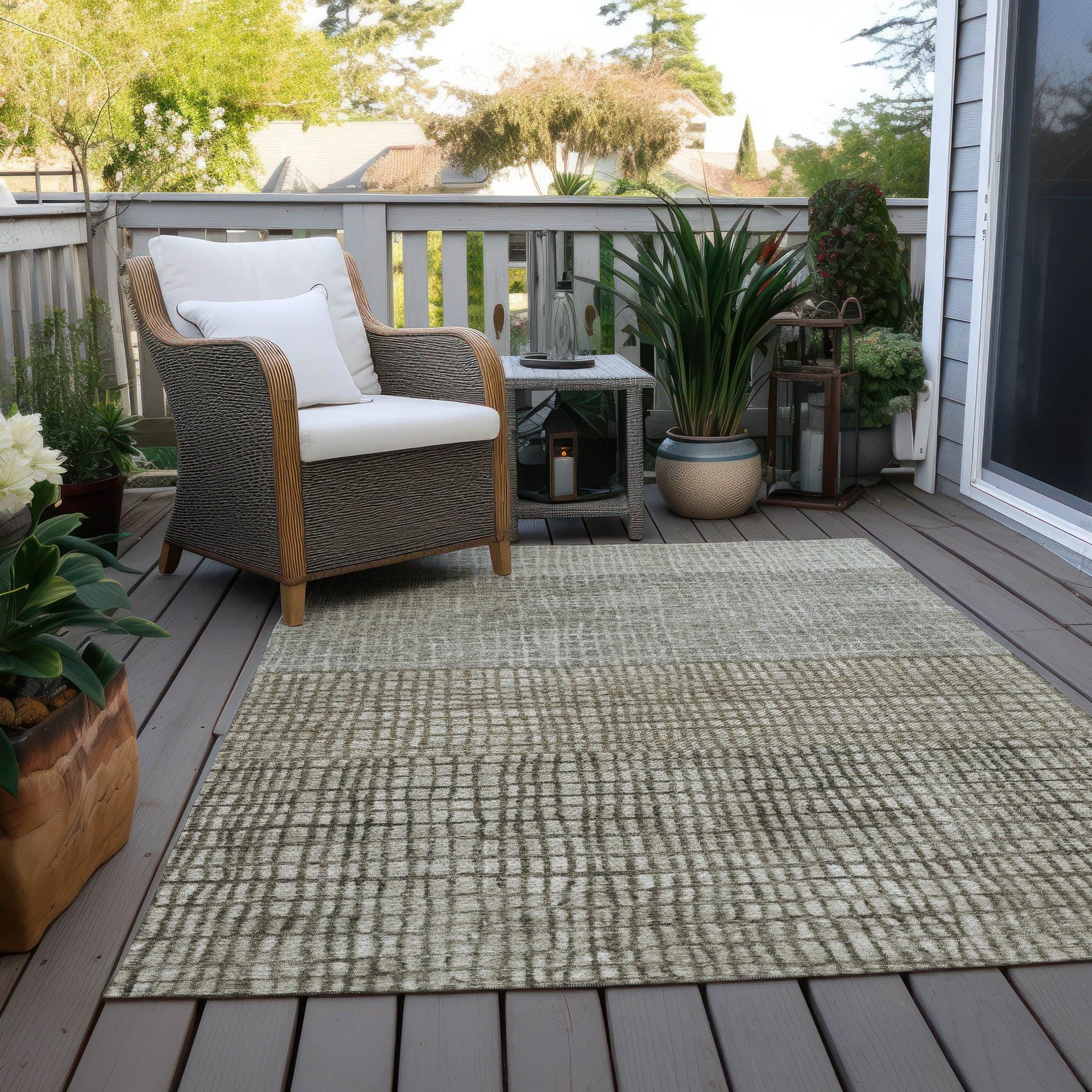 Addison Rugs Raeon Taupe Washable Indoor-Outdoor Rug