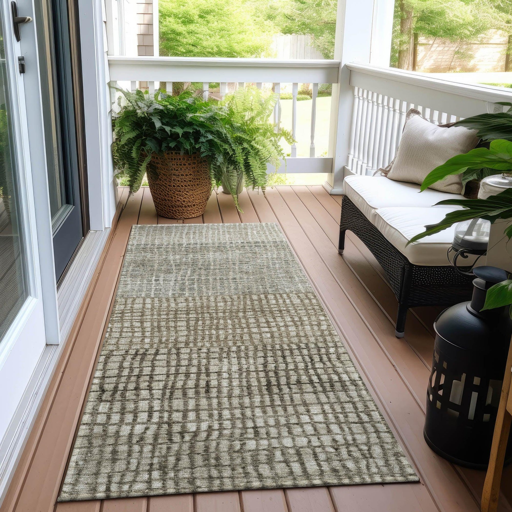 Addison Rugs Raeon Taupe Washable Indoor-Outdoor Rug