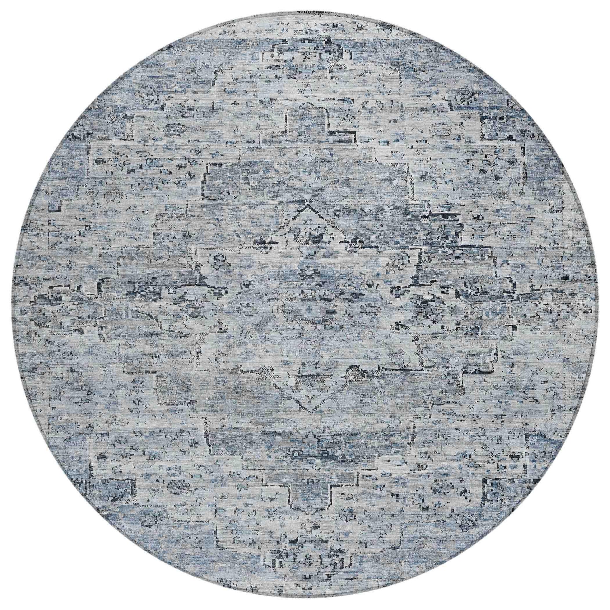 Addison Rugs Raeor Blue Washable Indoor-Outdoor Rug