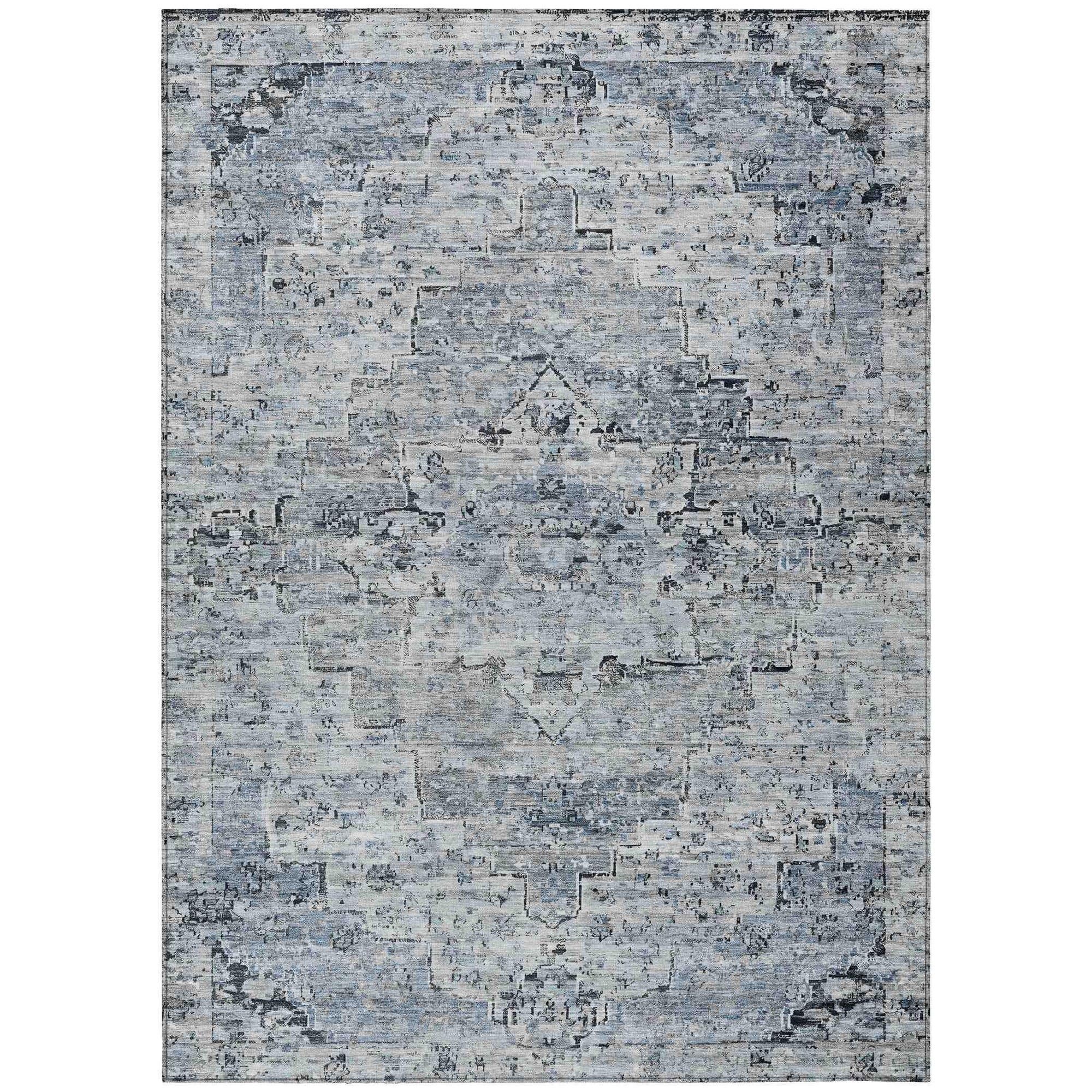 Addison Rugs Raeor Blue Washable Indoor-Outdoor Rug