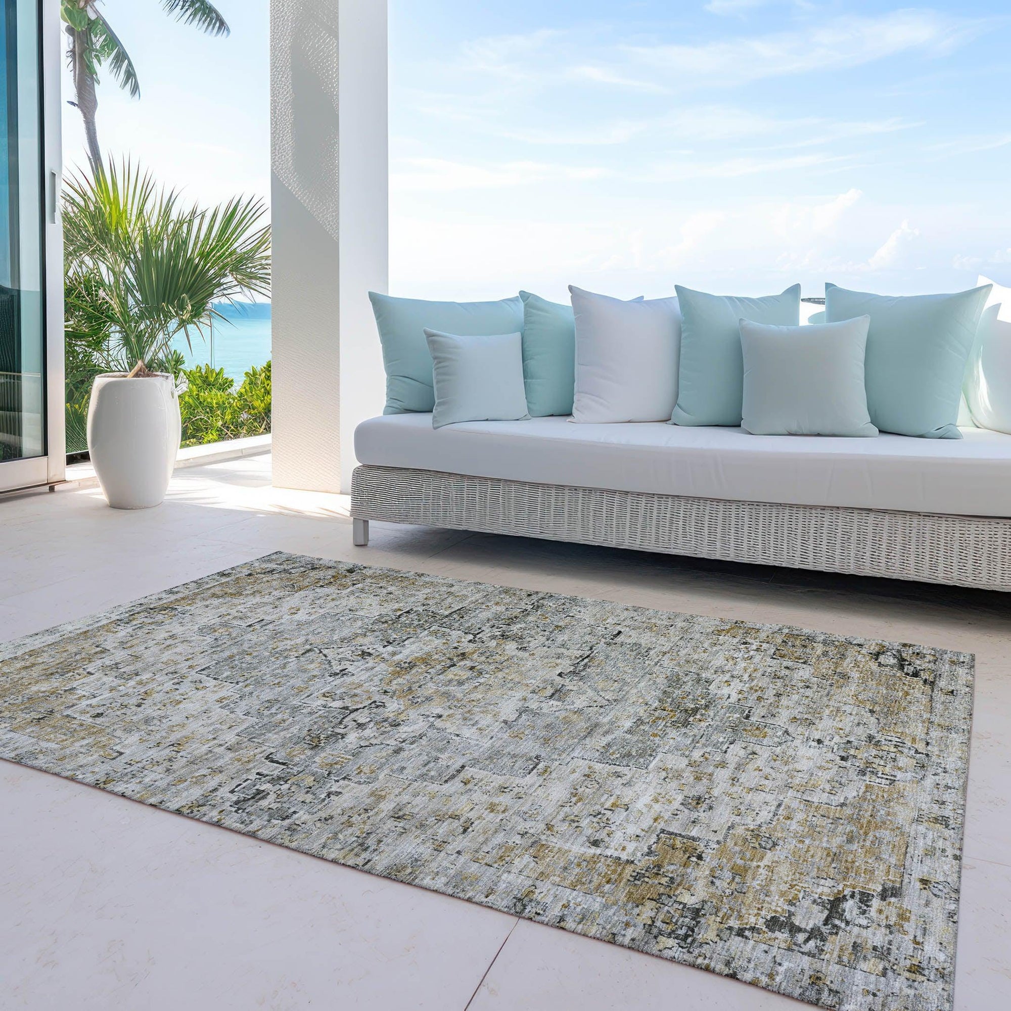 Addison Rugs Raeor Brown Washable Indoor-Outdoor Rug