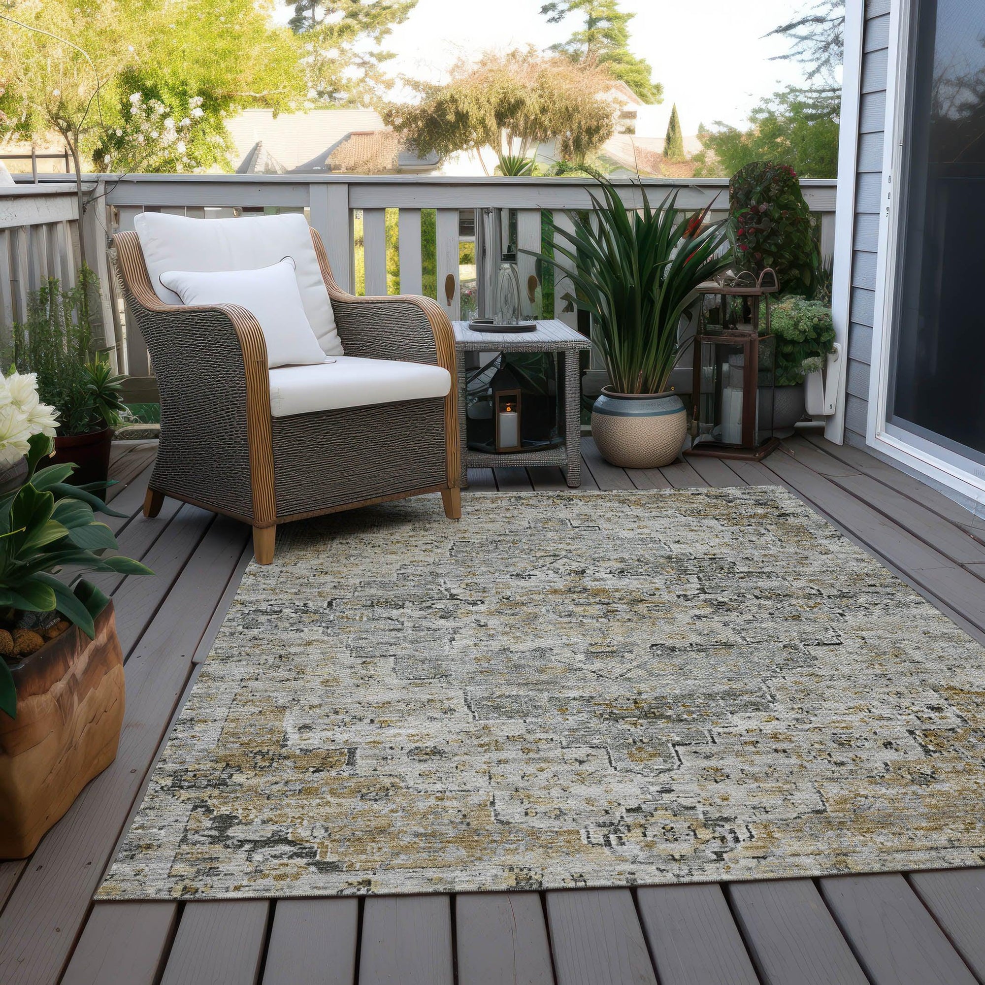 Addison Rugs Raeor Brown Washable Indoor-Outdoor Rug