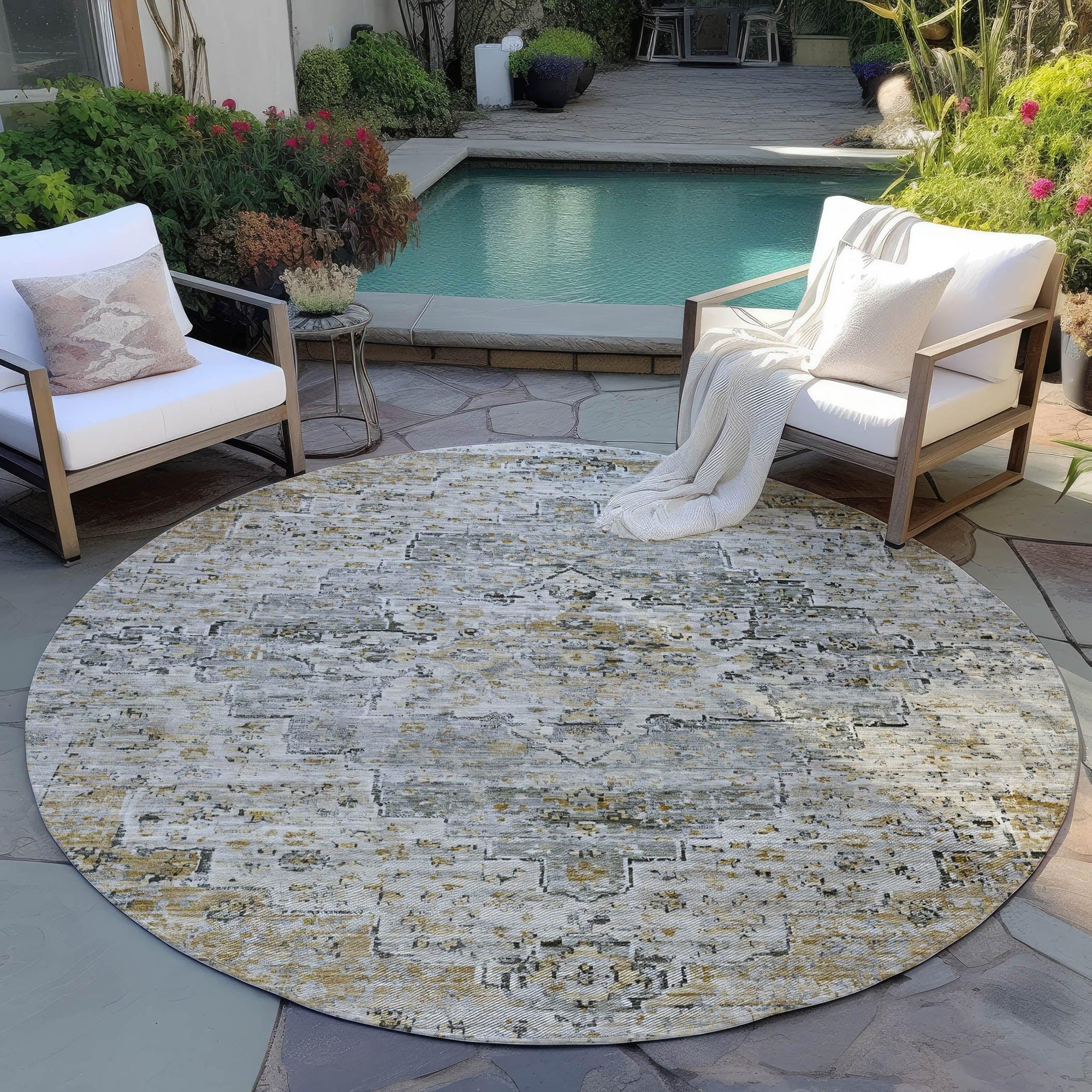 Addison Rugs Raeor Brown Washable Indoor-Outdoor Rug