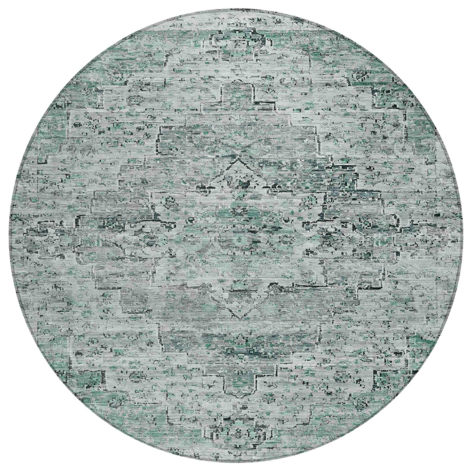 Addison Rugs Raeor Teal Washable Indoor-Outdoor Rug