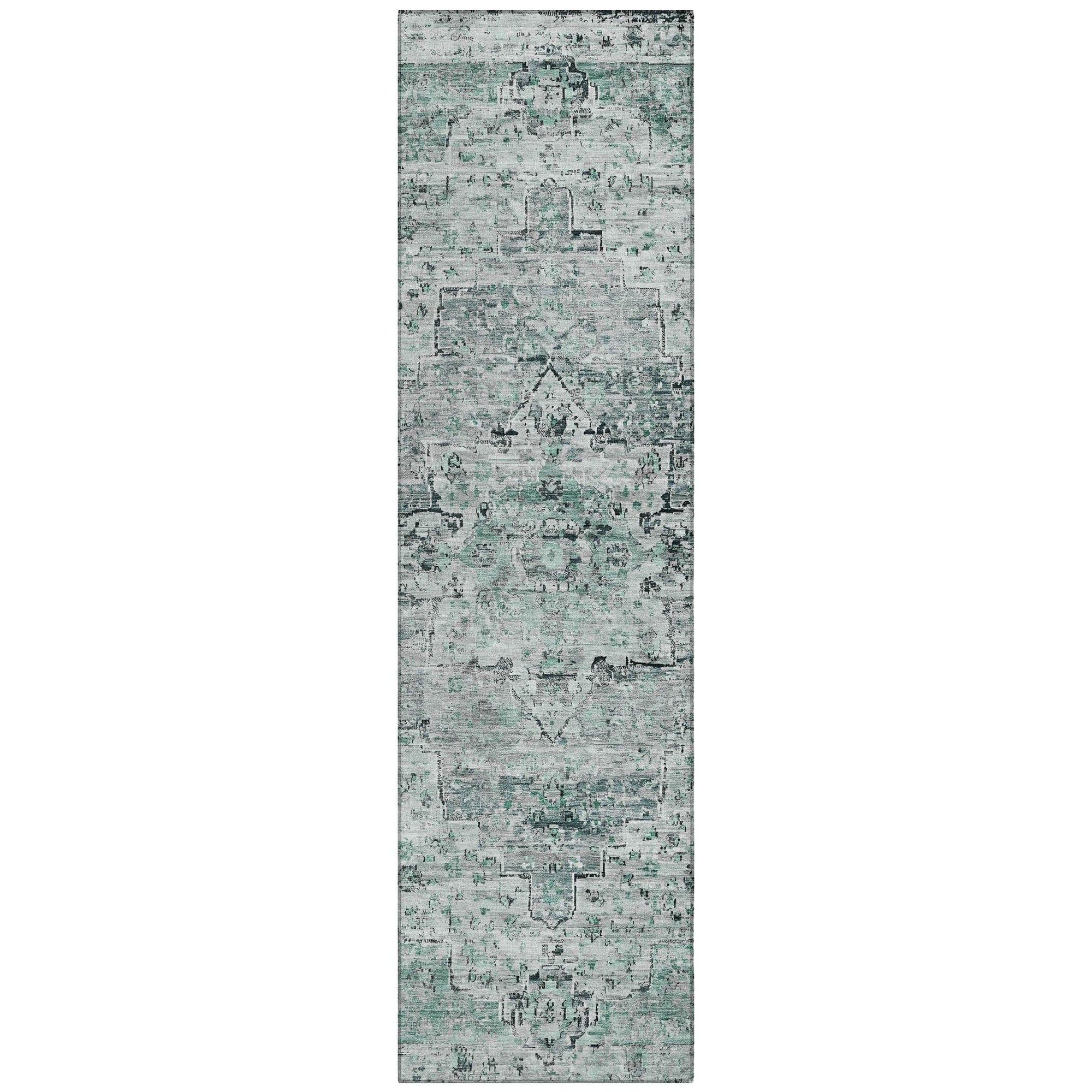 Addison Rugs Raeor Teal Washable Indoor-Outdoor Rug