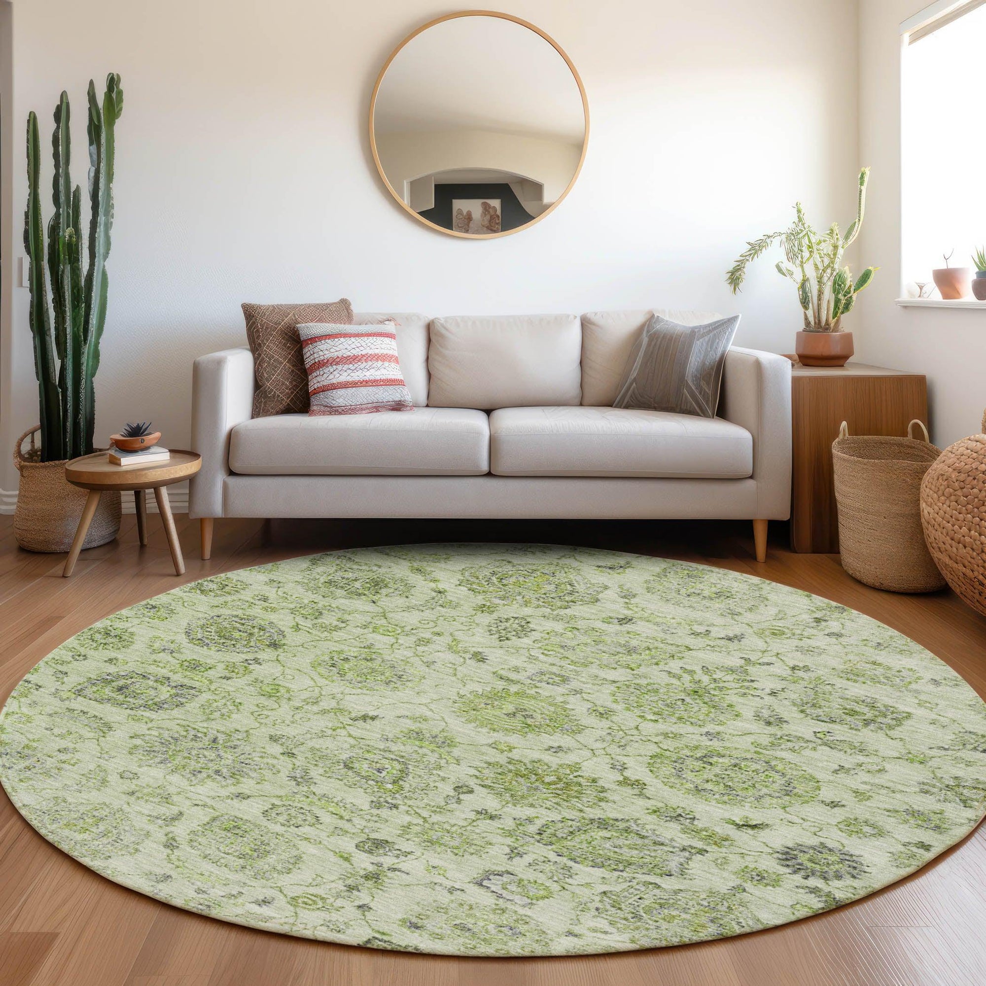 Addison Rugs Raeora Green Washable Indoor-Outdoor Rug