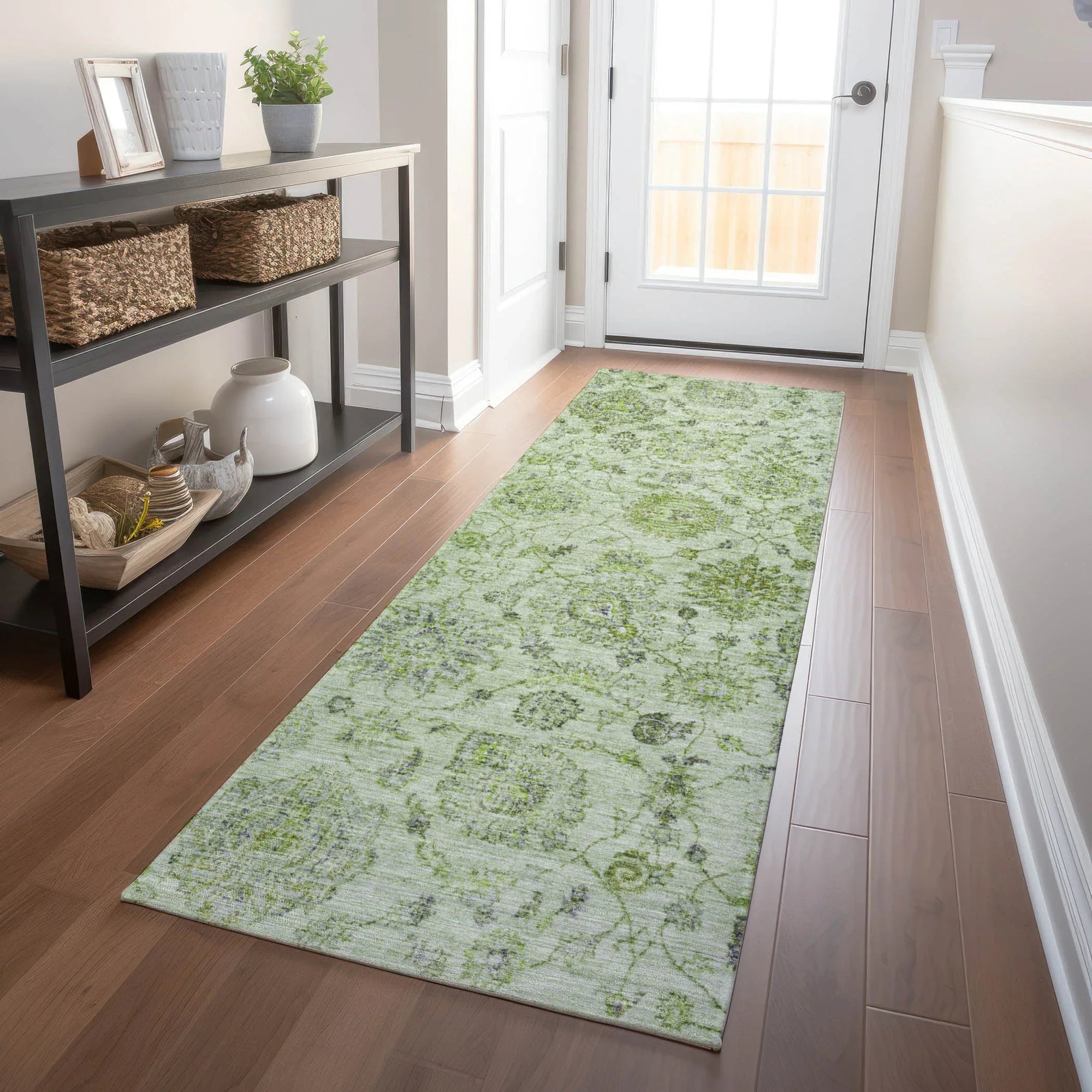 Addison Rugs Raeora Green Washable Indoor-Outdoor Rug