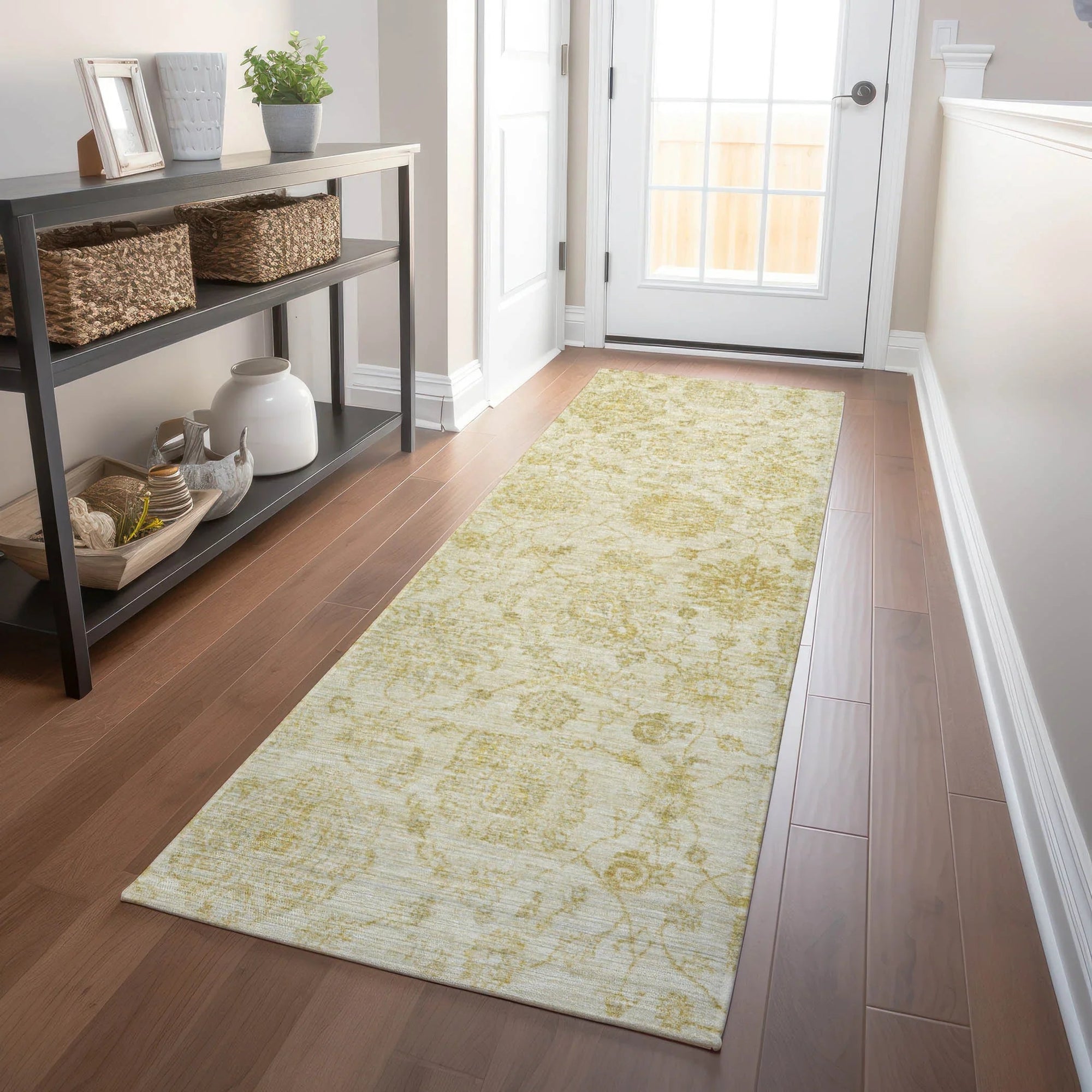 Addison Rugs Raeora Gold Washable Indoor-Outdoor Rug