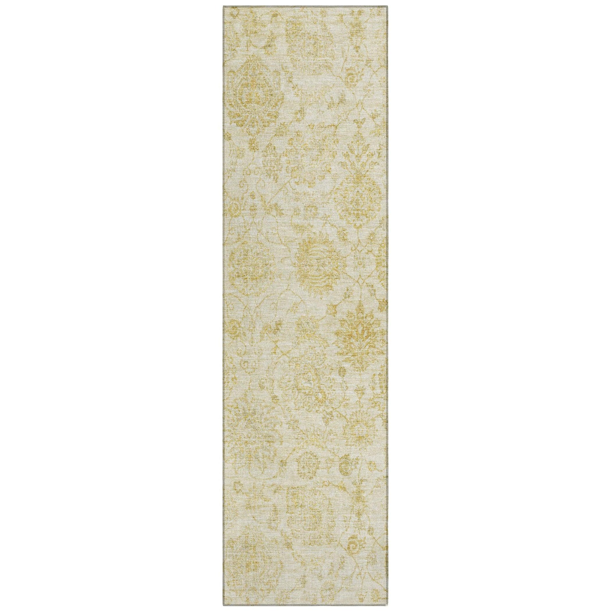 Addison Rugs Raeora Gold Washable Indoor-Outdoor Rug