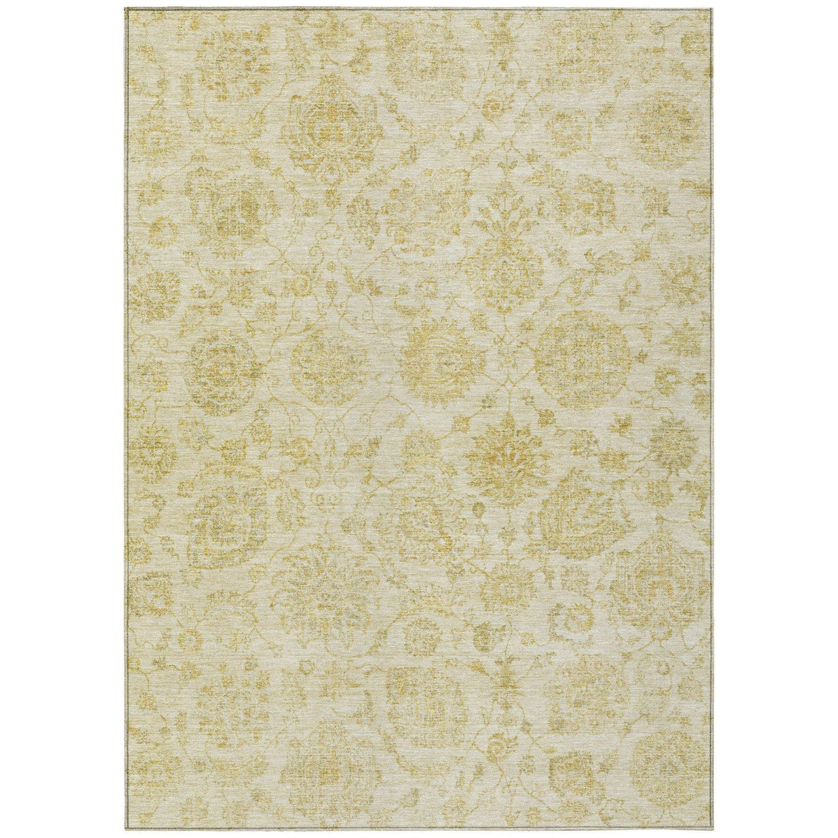 Addison Rugs Raeora Gold Washable Indoor-Outdoor Rug
