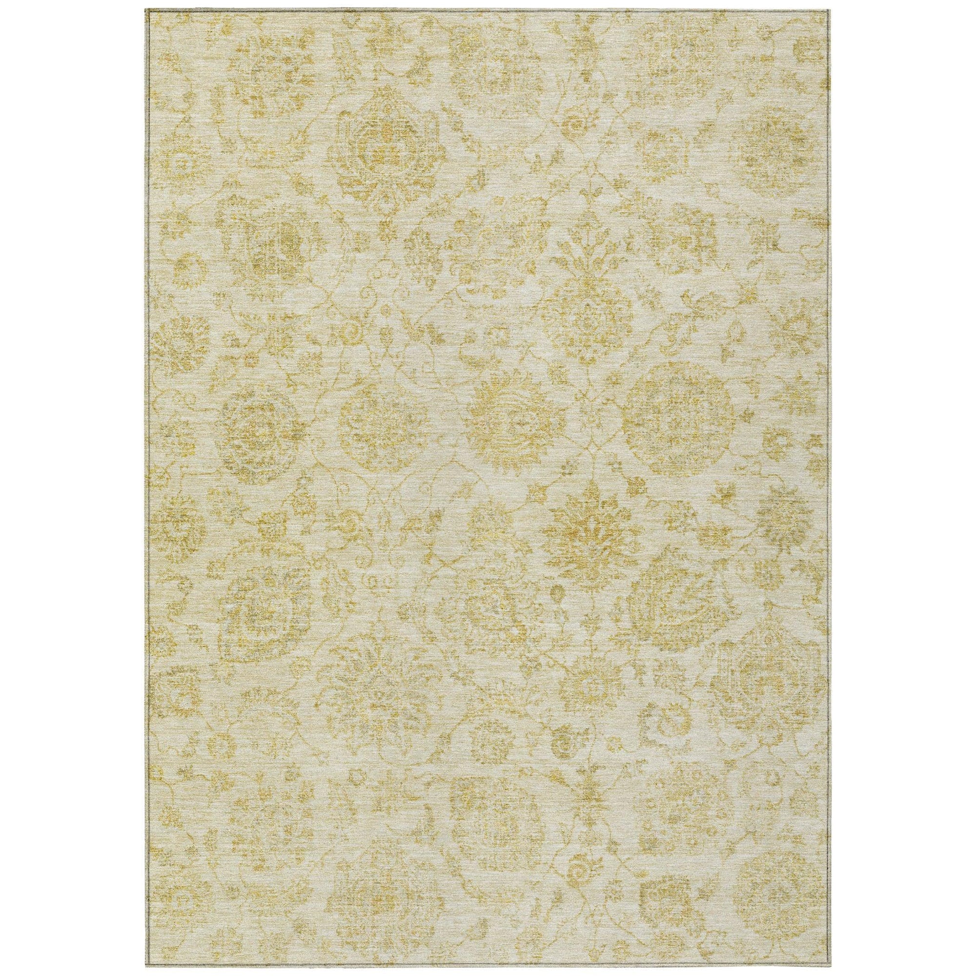 Addison Rugs Raeora Gold Washable Indoor-Outdoor Rug