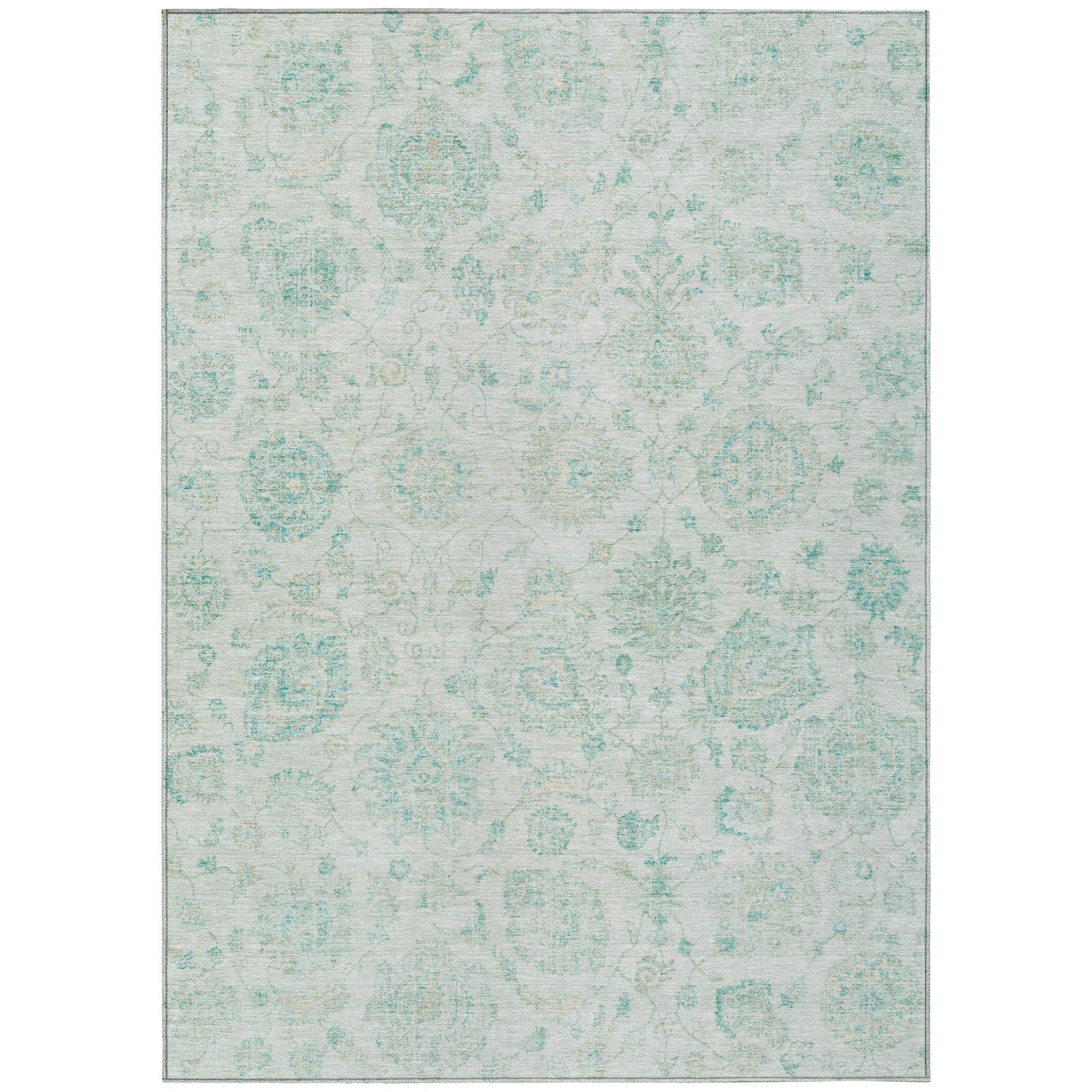 Addison Rugs Raeora Teal Washable Indoor-Outdoor Rug