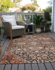 Saelain Brown Washable Indoor-Outdoor Rug