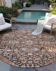Saelain Brown Washable Indoor-Outdoor Rug